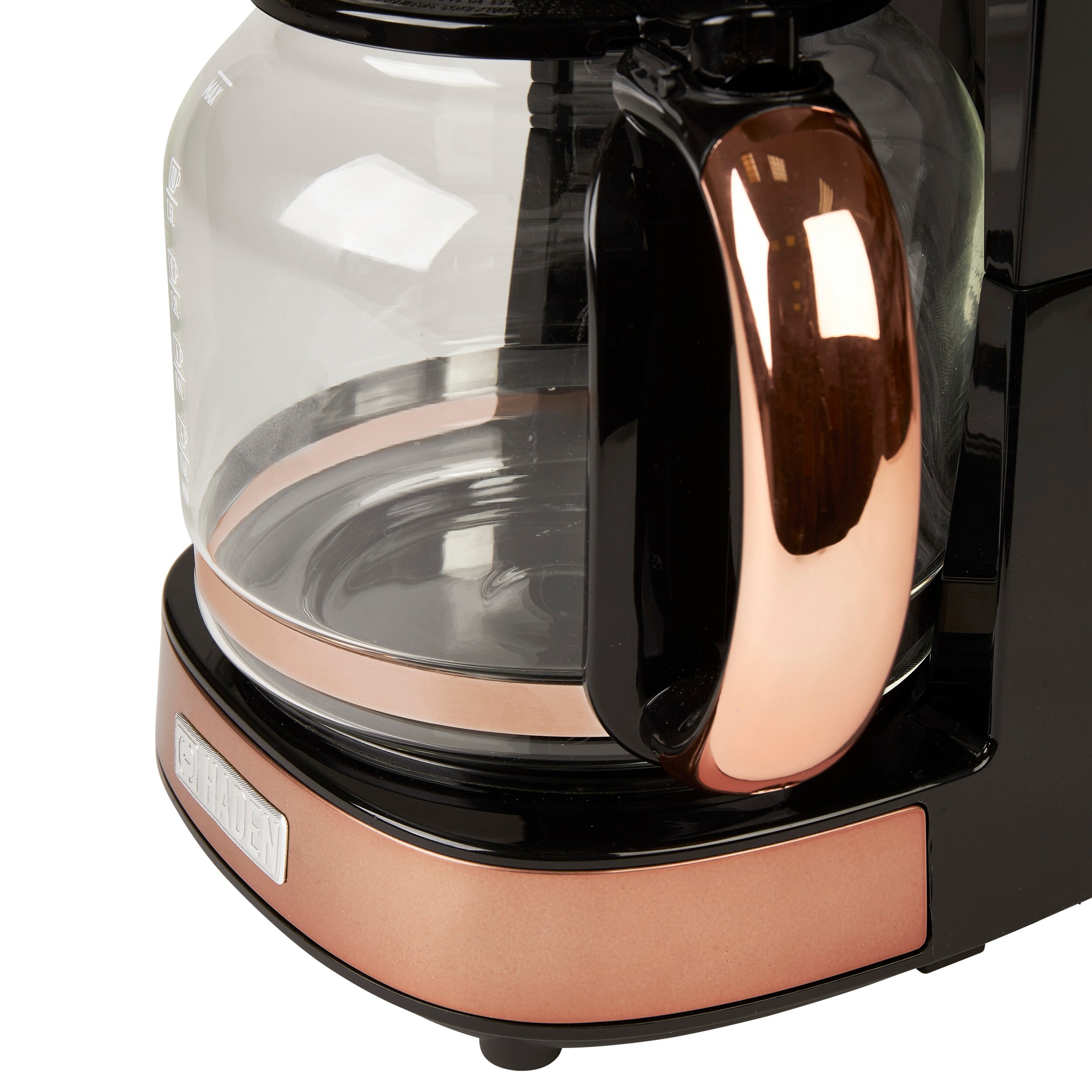 Cafetera de goteo residencial programable de 12 tazas con apagado automático (negro/cobre)