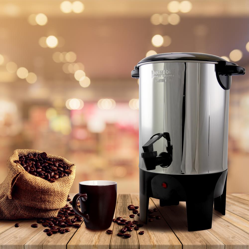 Urna de café residencial de 30 tazas de Better Chef (plateada)