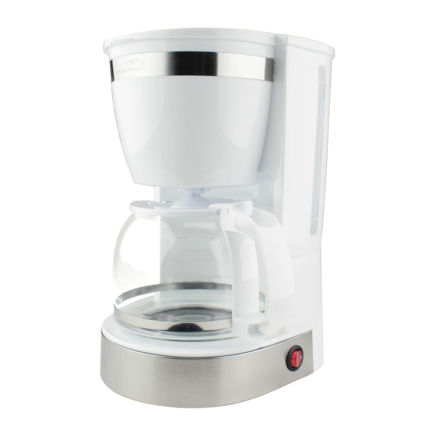 Cafetera goteo residencial de 12 tazas con apagado automático (Blanco) TS-215W de Brentwood Appliances