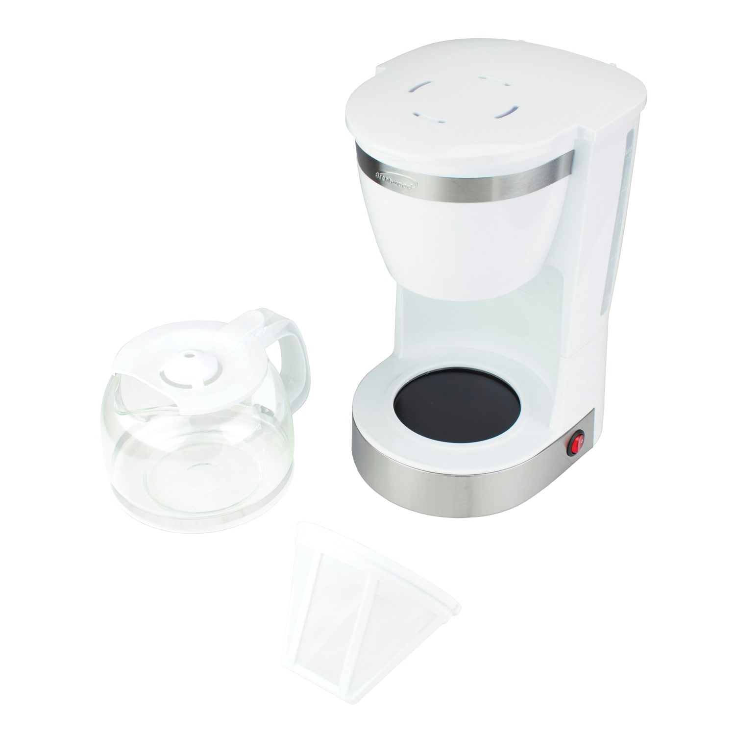 Cafetera goteo residencial de 12 tazas con apagado automático (Blanco) TS-215W de Brentwood Appliances