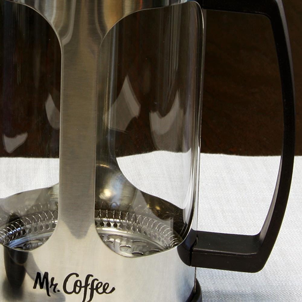 Prensa francesa Mr. Coffee Daily Brew de 4 tazas para uso doméstico (Transparente)