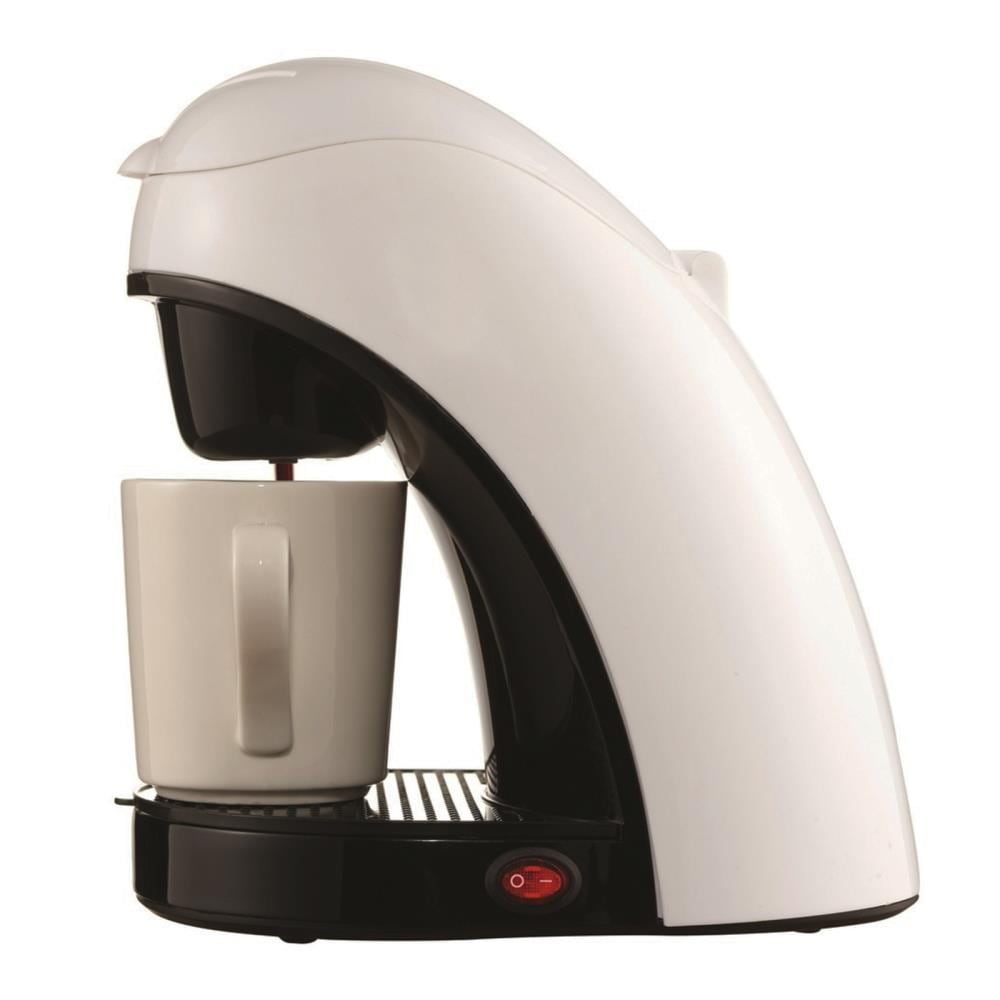 Cafetera Individual brentwood con Depósito de Agua de 1 Taza (Blanco)