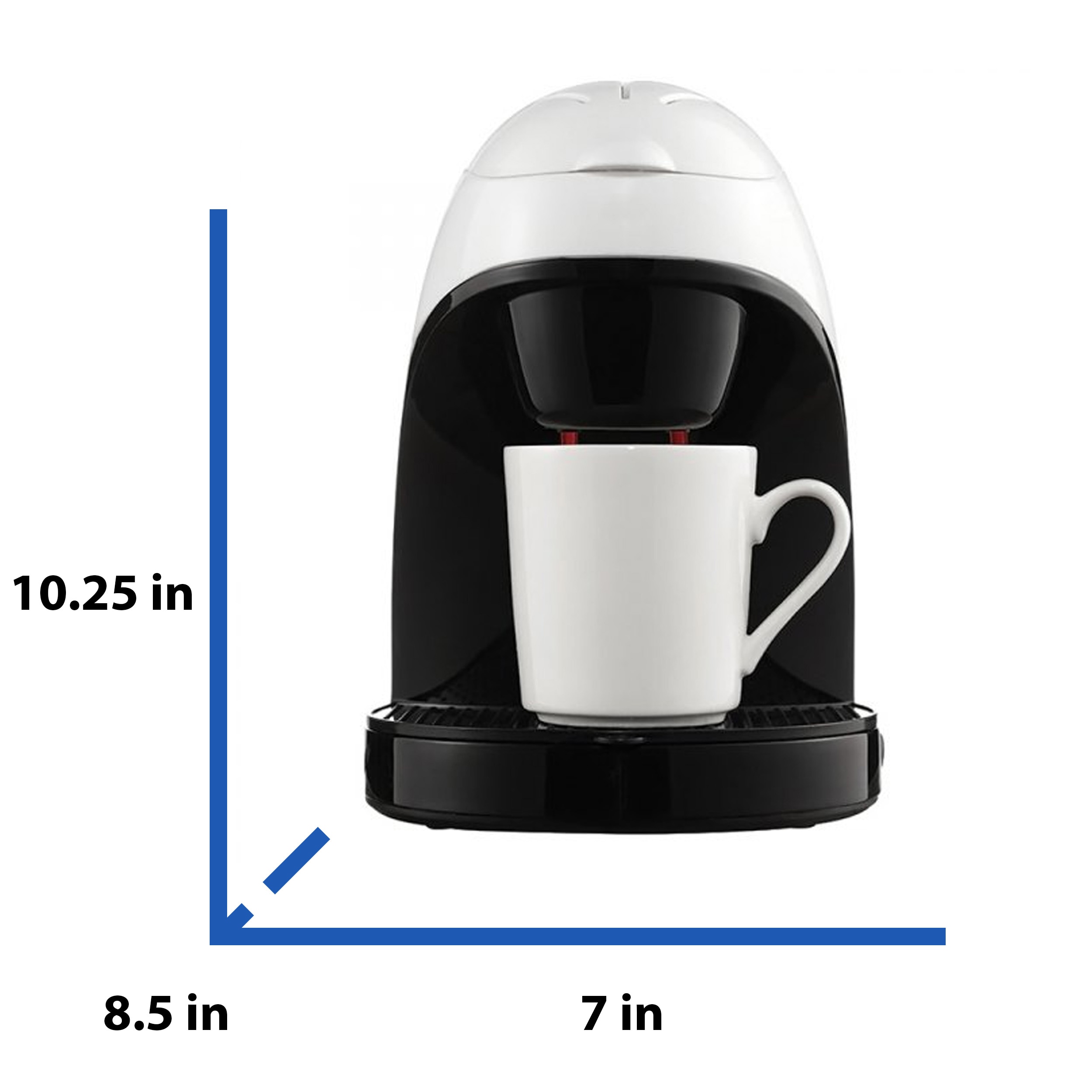 Cafetera Individual brentwood con Depósito de Agua de 1 Taza (Blanco)