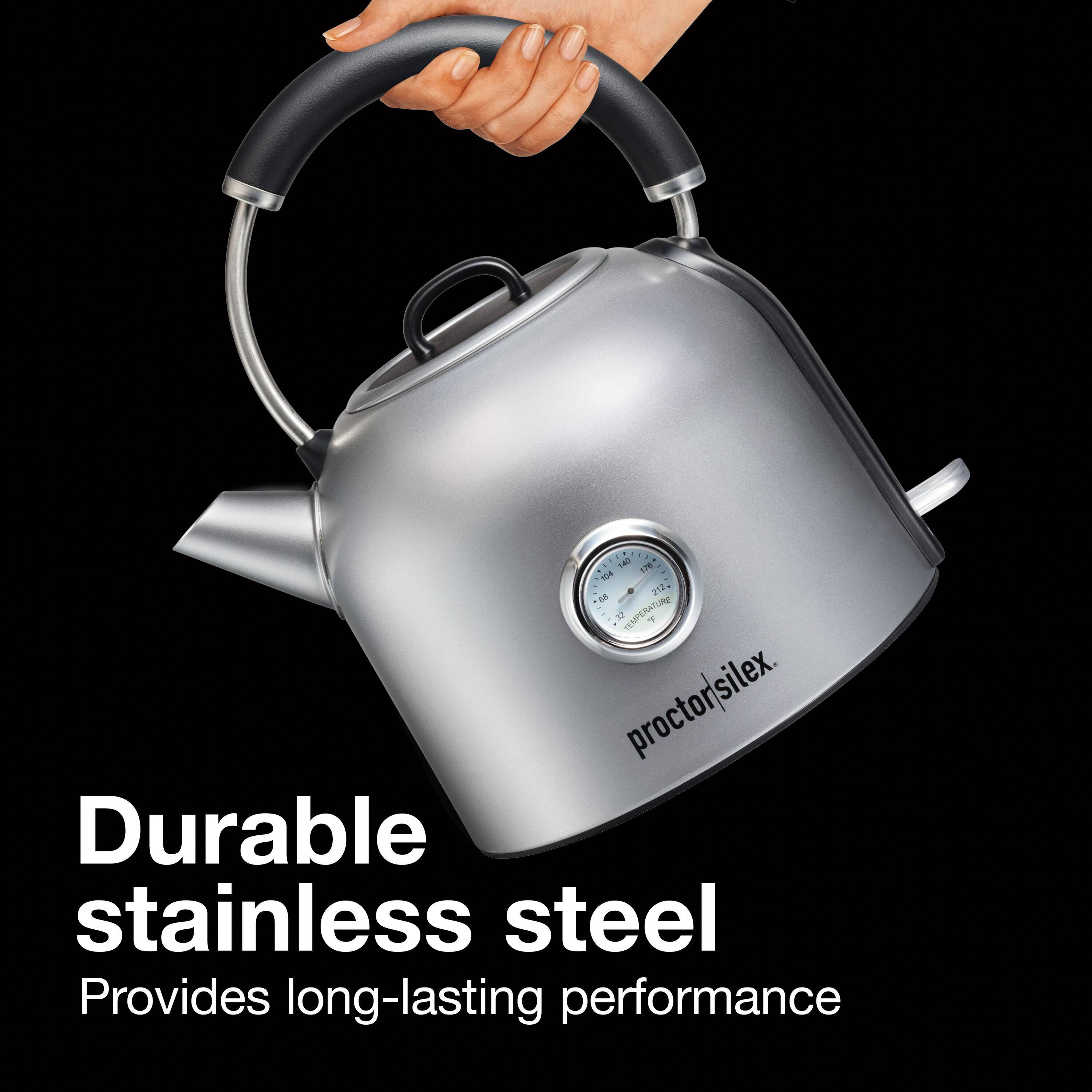 Hervidor Eléctrico Inalámbrico de Acero Inoxidable de 7 Tazas con Apagado Automático 41035