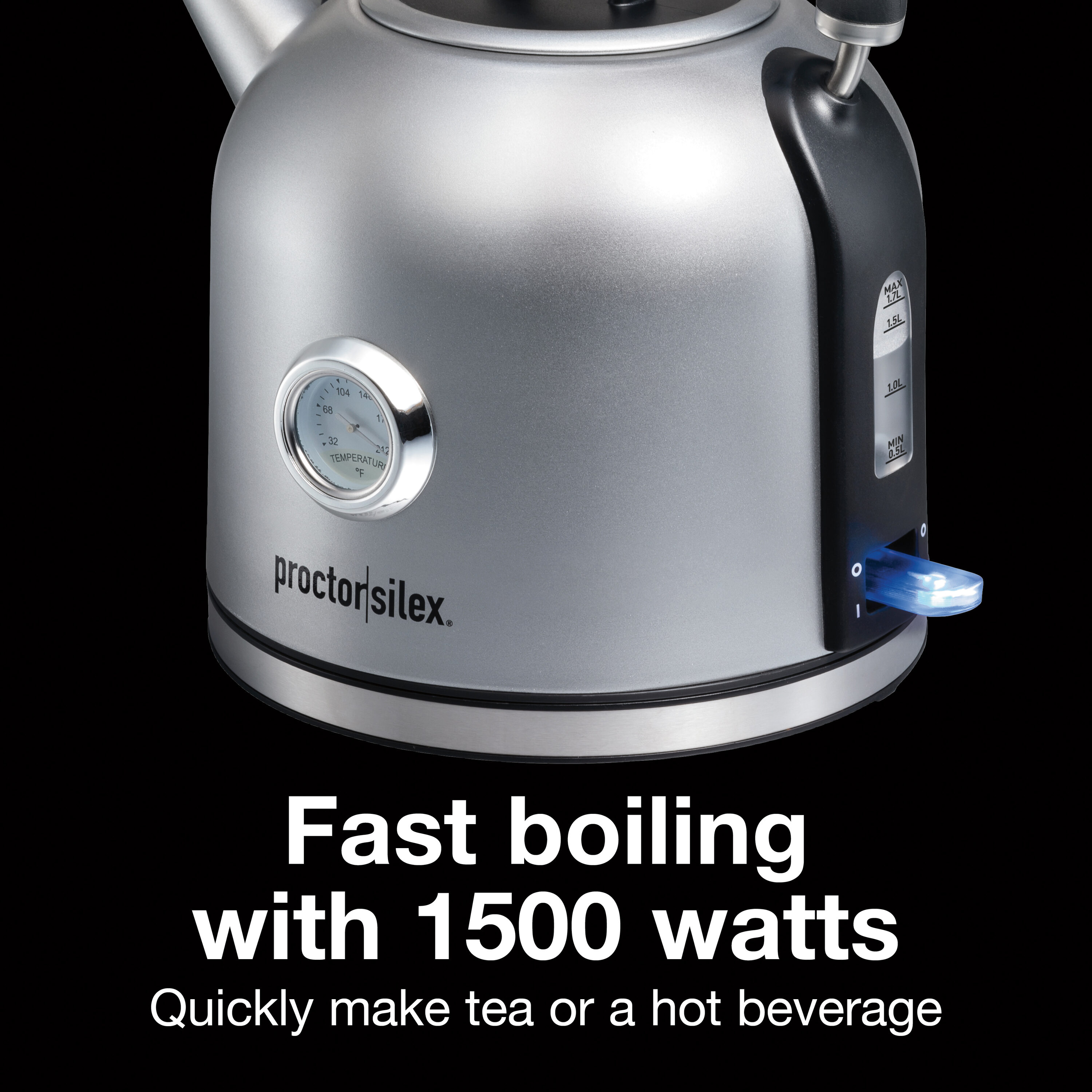 Hervidor Eléctrico Inalámbrico de Acero Inoxidable de 7 Tazas con Apagado Automático 41035