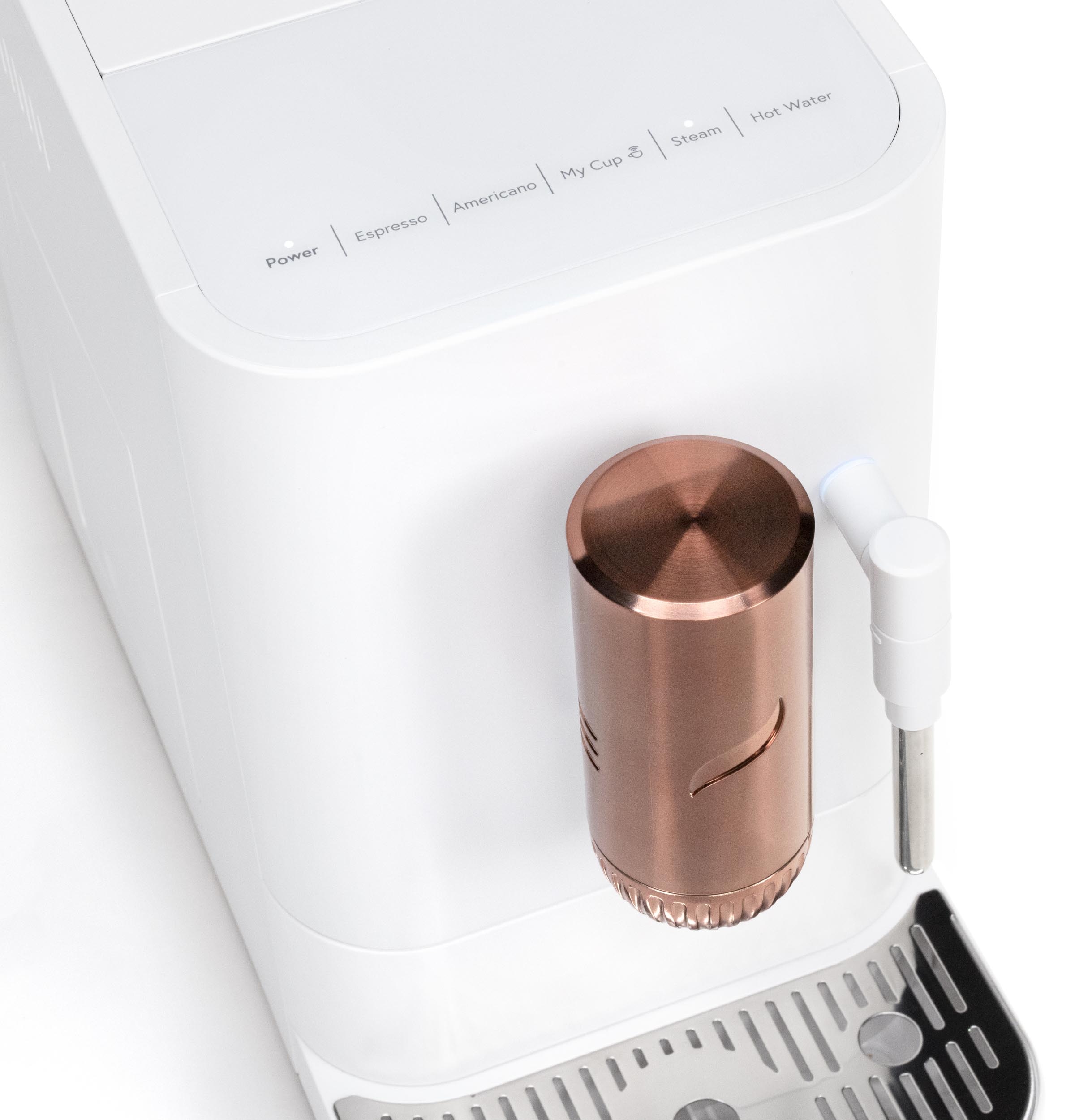 Cafetera Express de Acero Inoxidable Programable con Wi-Fi y Bandeja de Goteo (Blanco Mate)