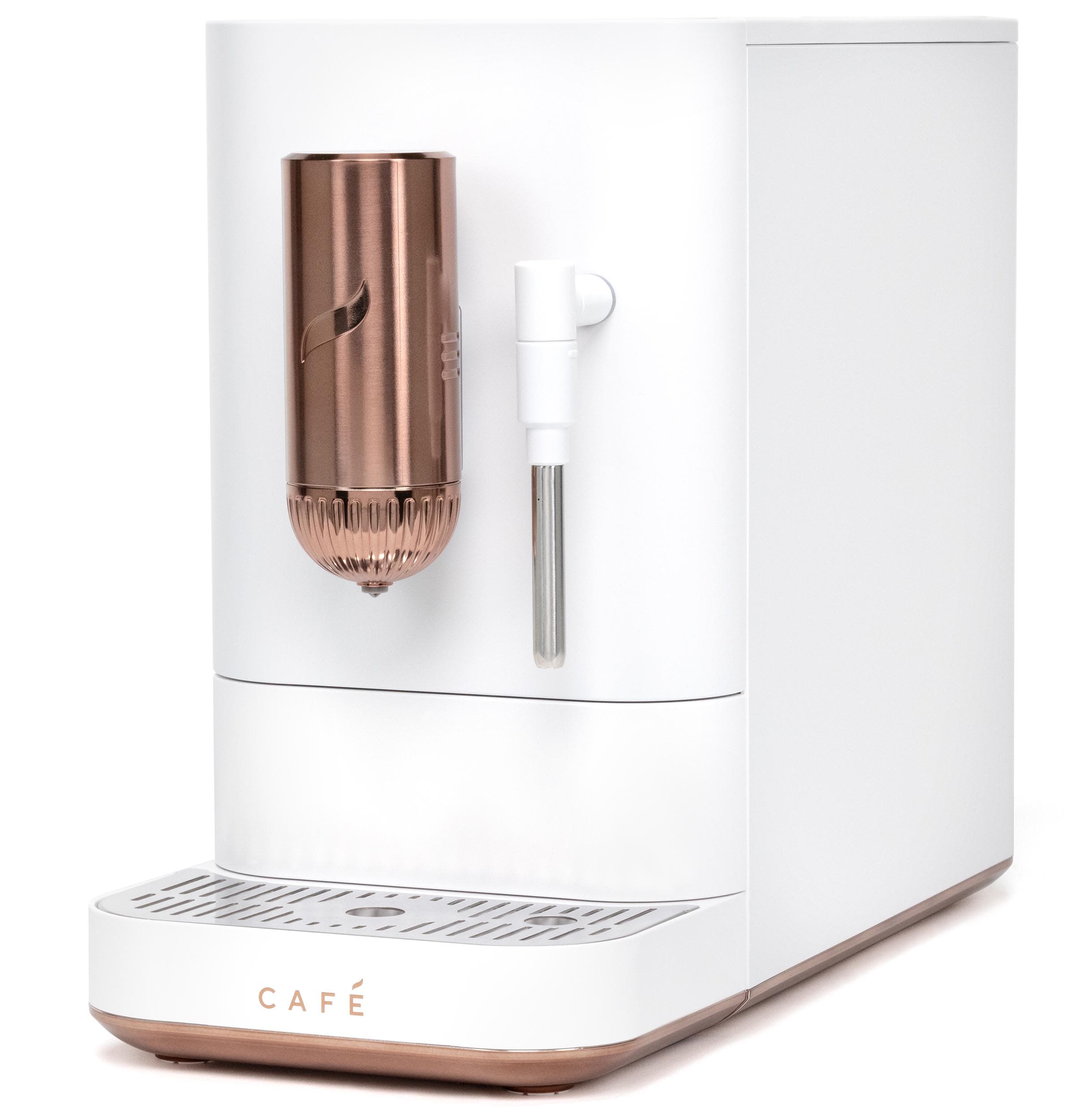 Cafetera Express de Acero Inoxidable Programable con Wi-Fi y Bandeja de Goteo (Blanco Mate)