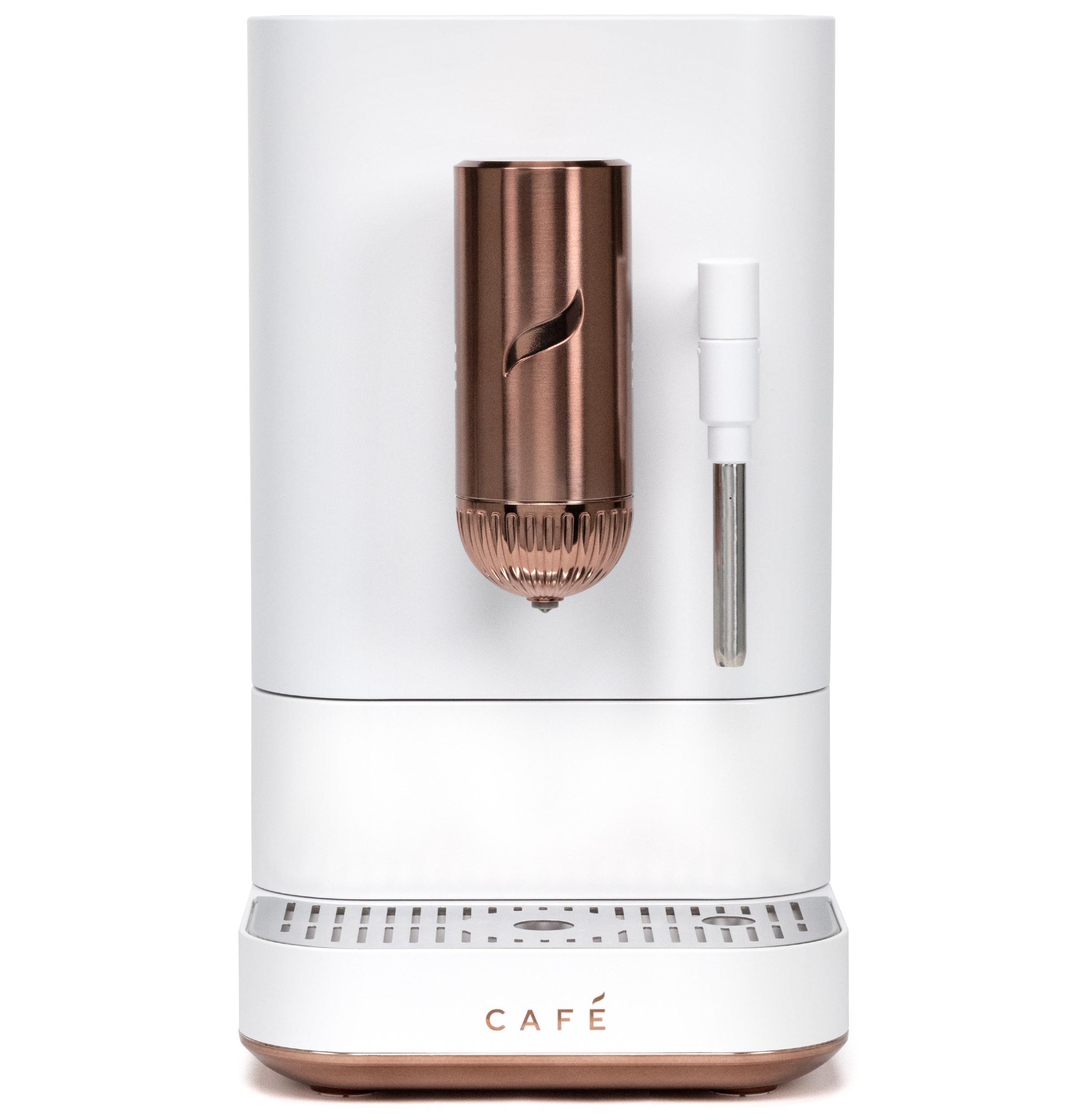 Cafetera Express de Acero Inoxidable Programable con Wi-Fi y Bandeja de Goteo (Blanco Mate)