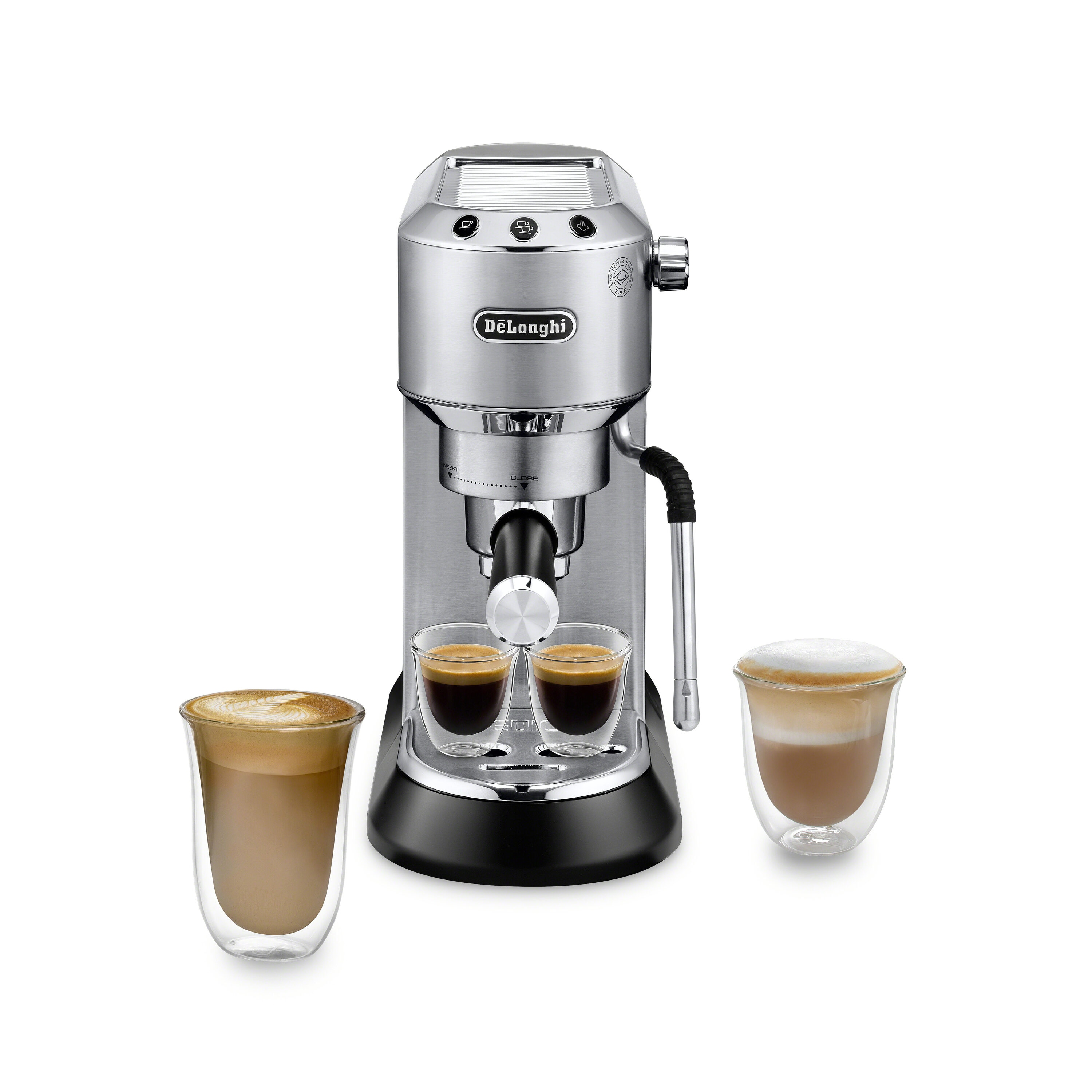 Máquina de Espresso De'Longhi Dedica Arte Manual de Acero Inoxidable con Bandeja de Goteo (Acero Inoxidable) EC885M