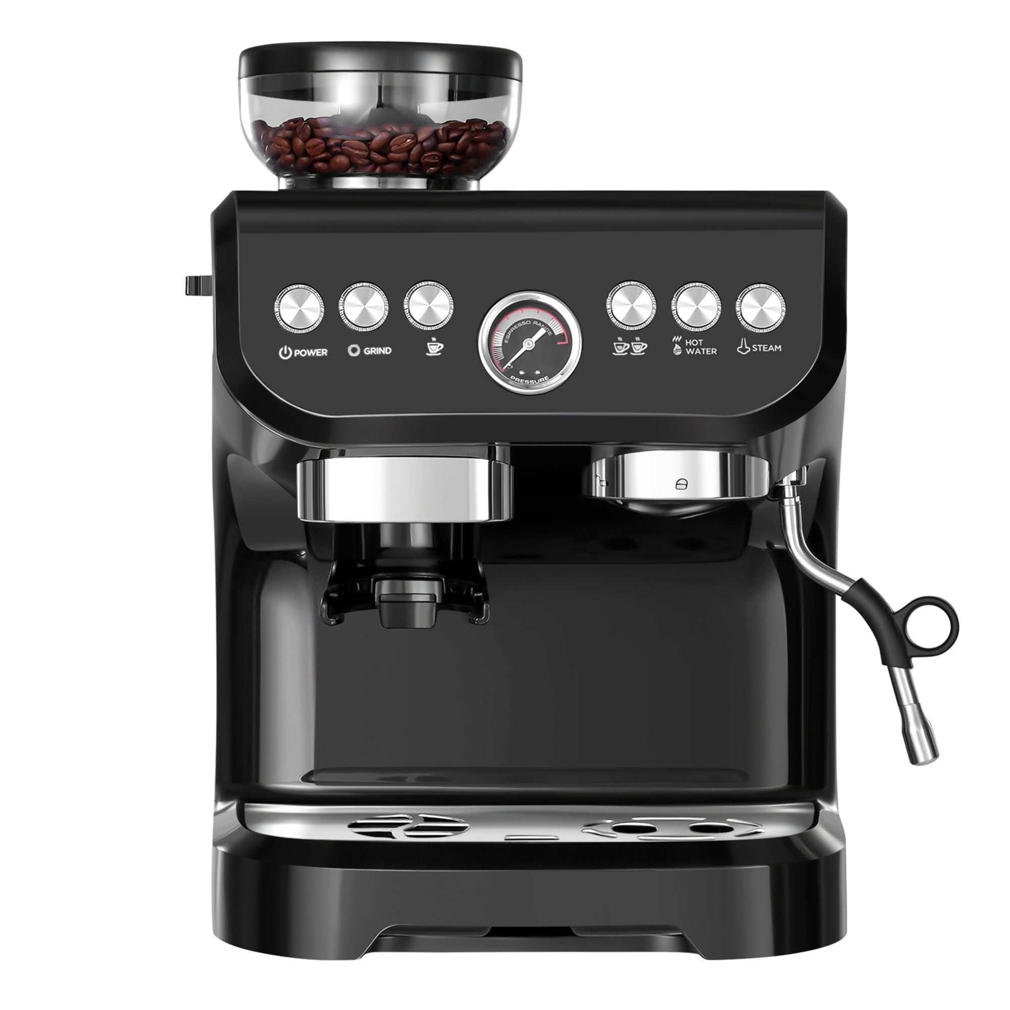 Cafetera de goteo comercial/residencial de 10 tazas Jeremy Cass con apagado automático (Negro)