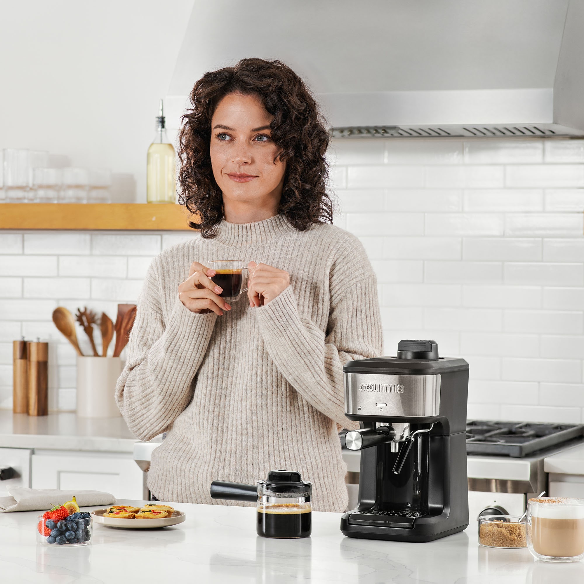 Cafetera de goteo residencial de 4 tazas (Negra) GCM4210 de Gourmia