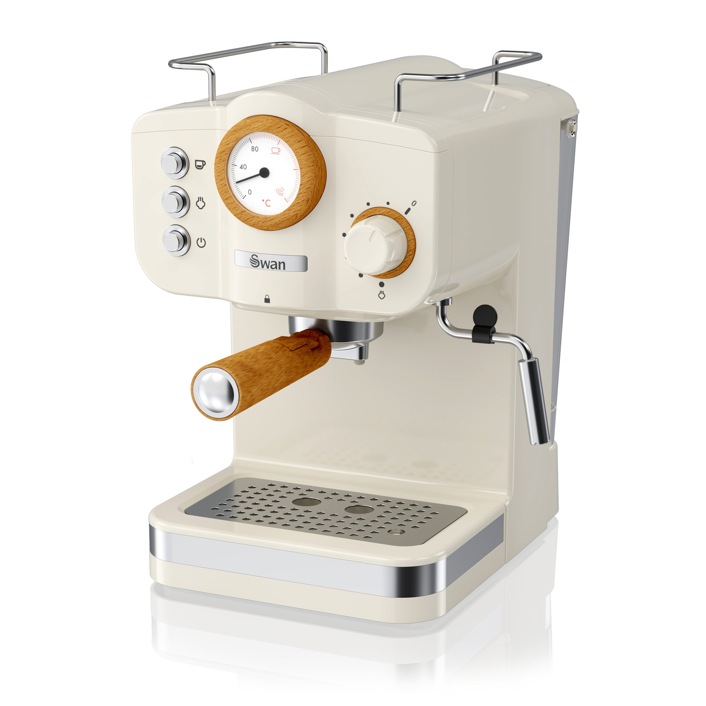 Manual de acero inoxidable SWAN con bandeja de goteo (blanco) SK22111WHTN