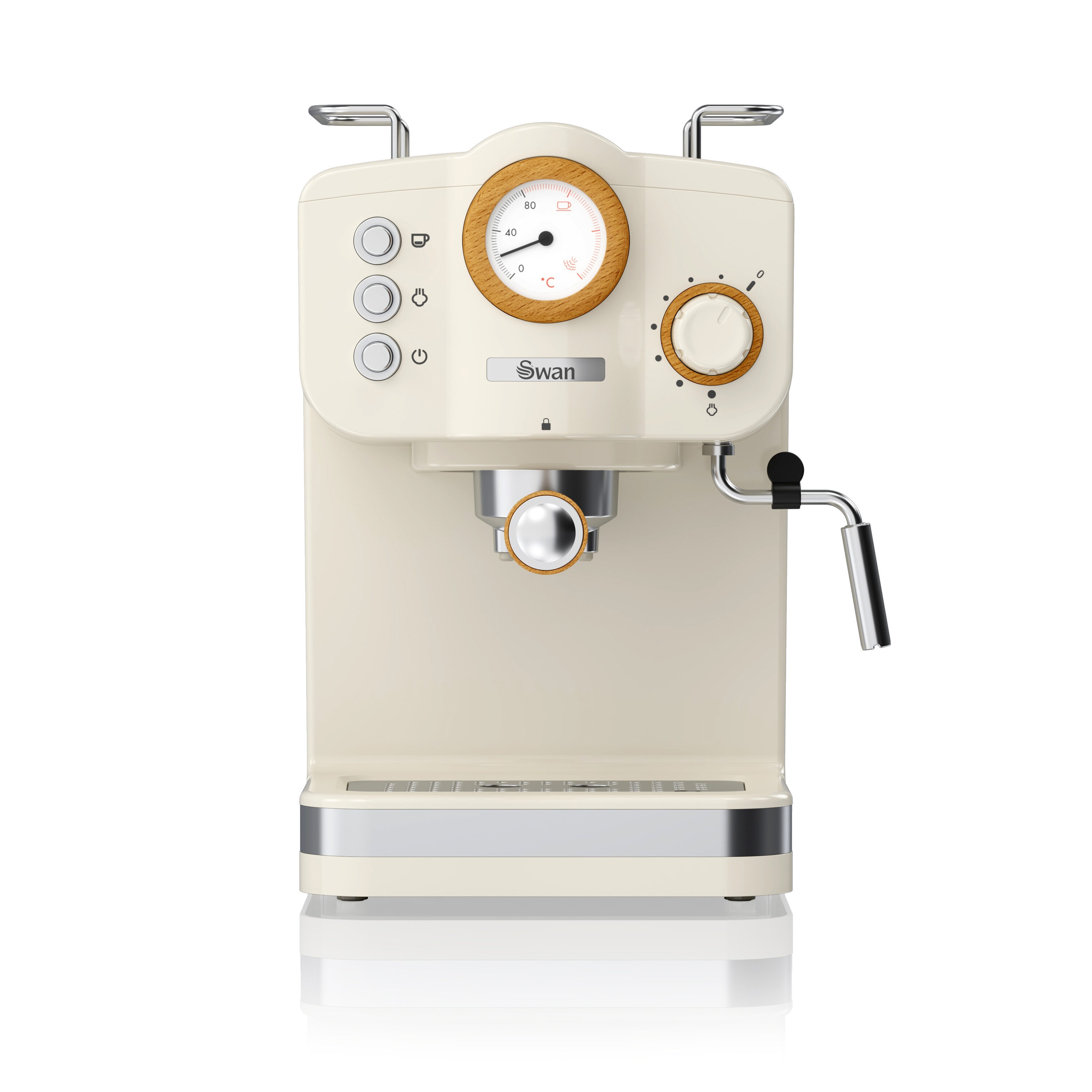 Manual de acero inoxidable SWAN con bandeja de goteo (blanco) SK22111WHTN