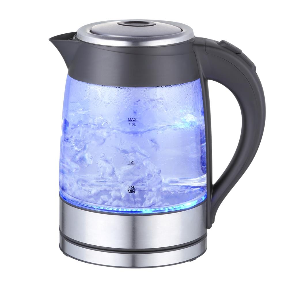 ***Hervidor eléctrico MegaChef de vidrio transparente con apagado automático (6 tazas)***