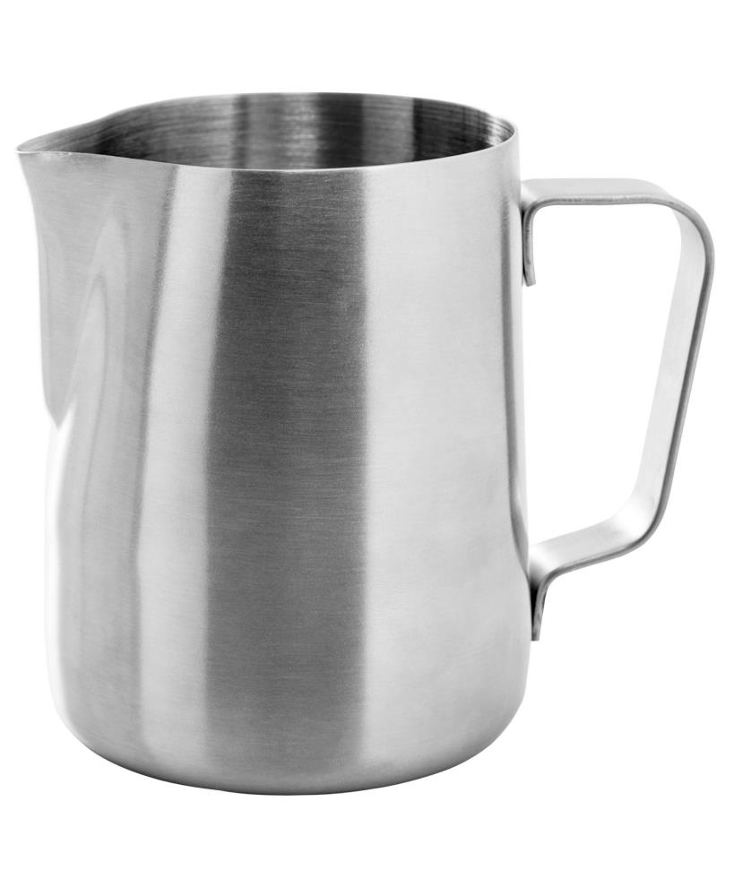 Jarra de acero inoxidable de 12 oz de Ozeri con batidor adjunto para espumar la leche OZMF2