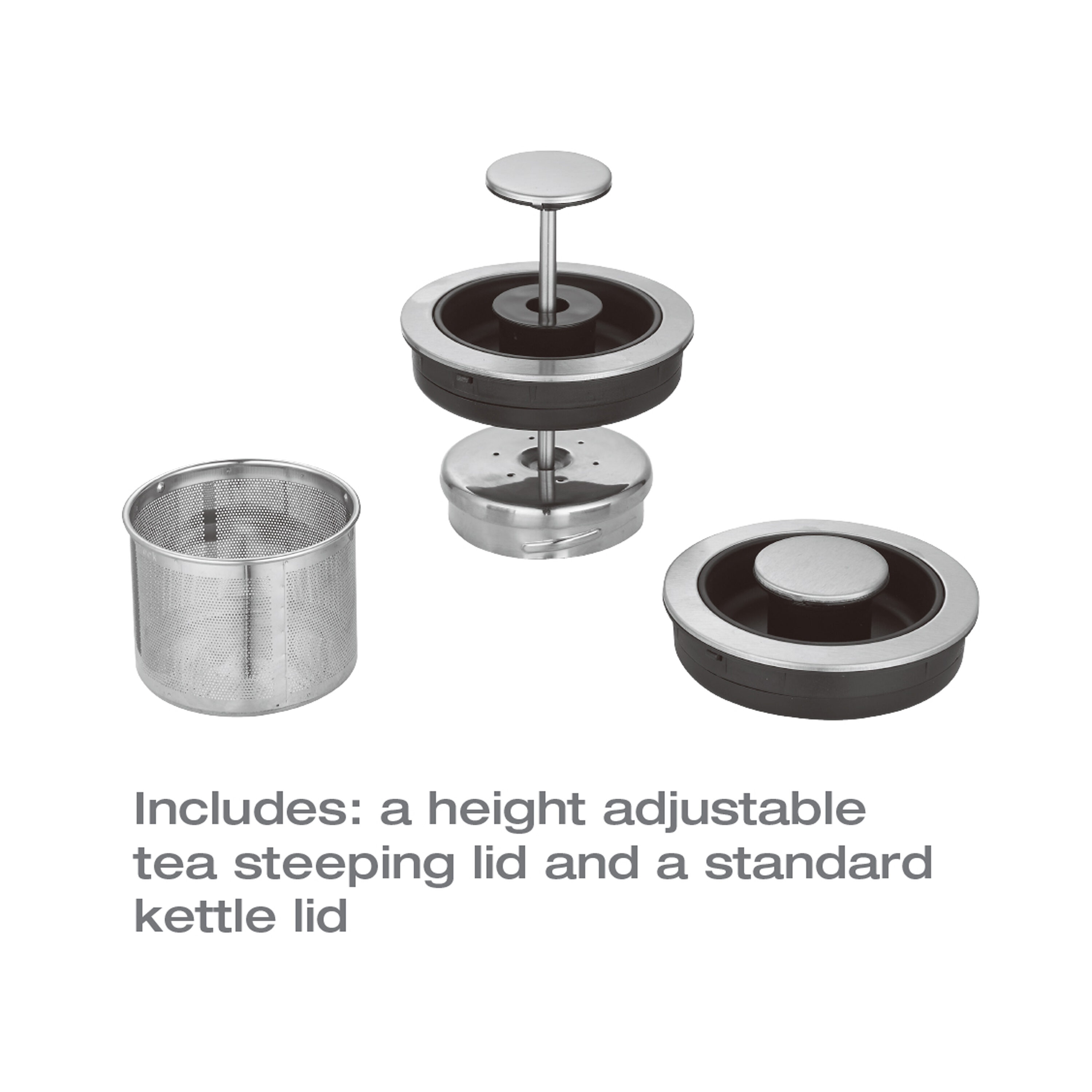 Hervidor eléctrico programable inalámbrico de acero inoxidable Salton de 7 tazas GK1758.