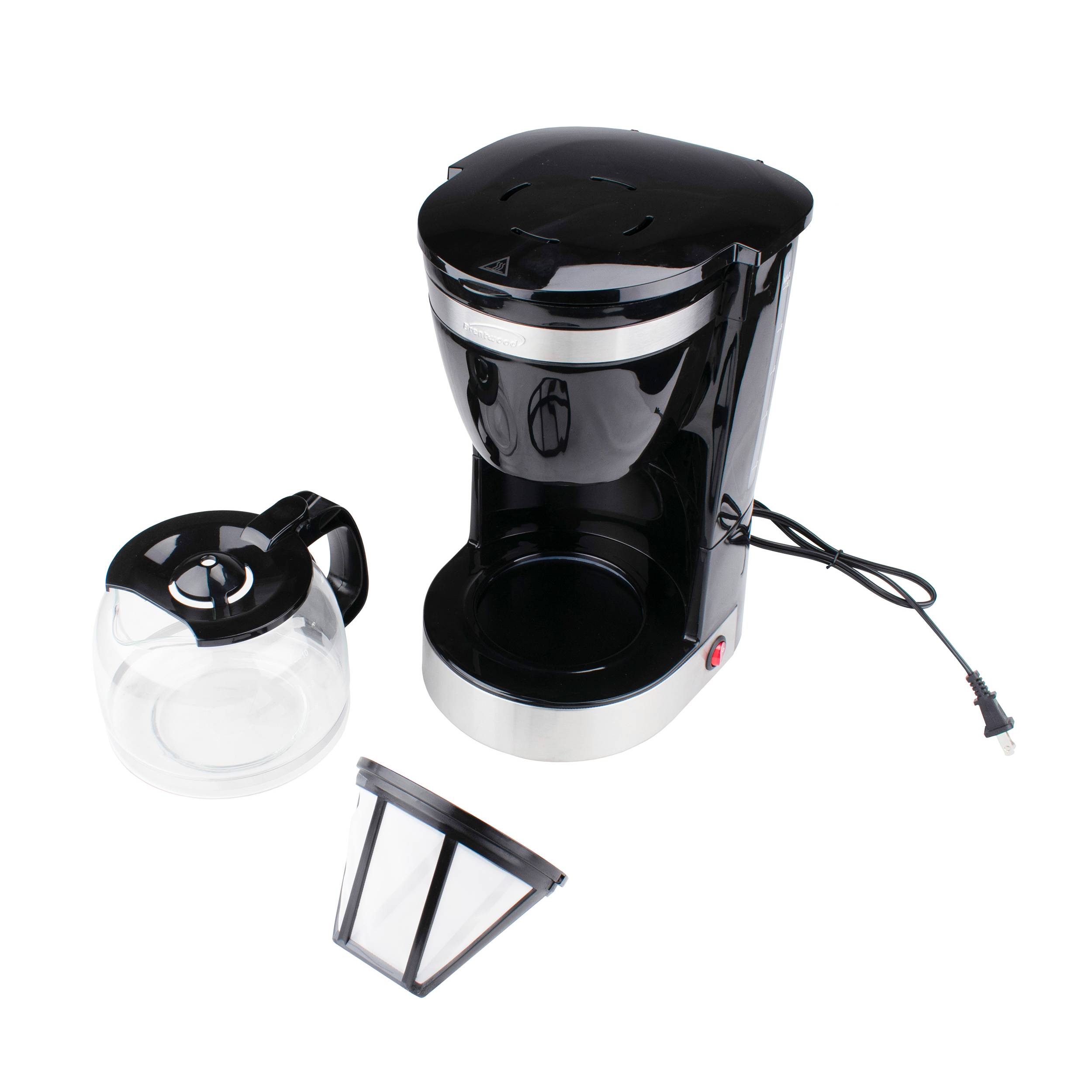 Cafetera de goteo residencial de 10 tazas de capacidad con apagado automático (negra)