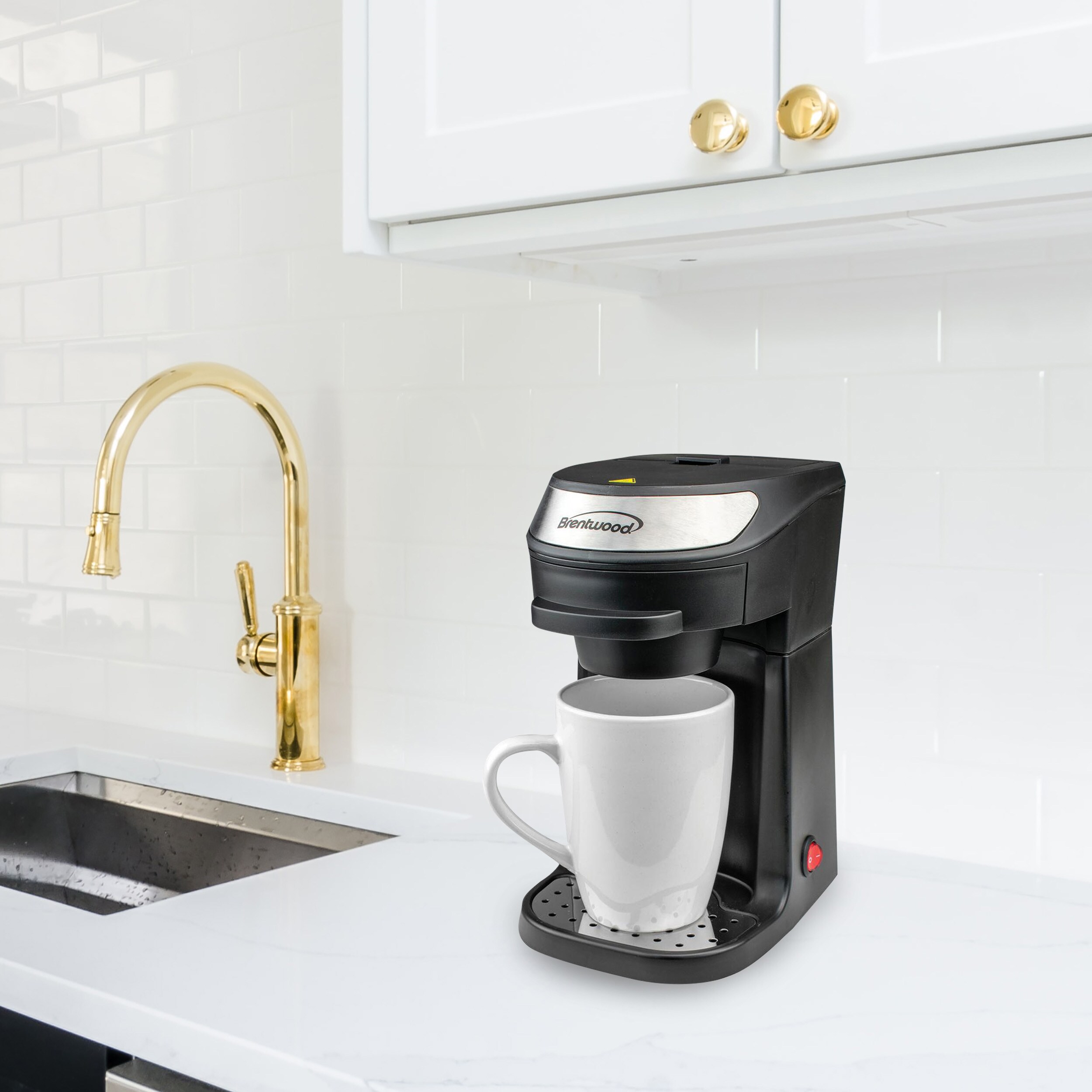 Cafetera de goteo residencial de 10 tazas de capacidad con apagado automático (negra)