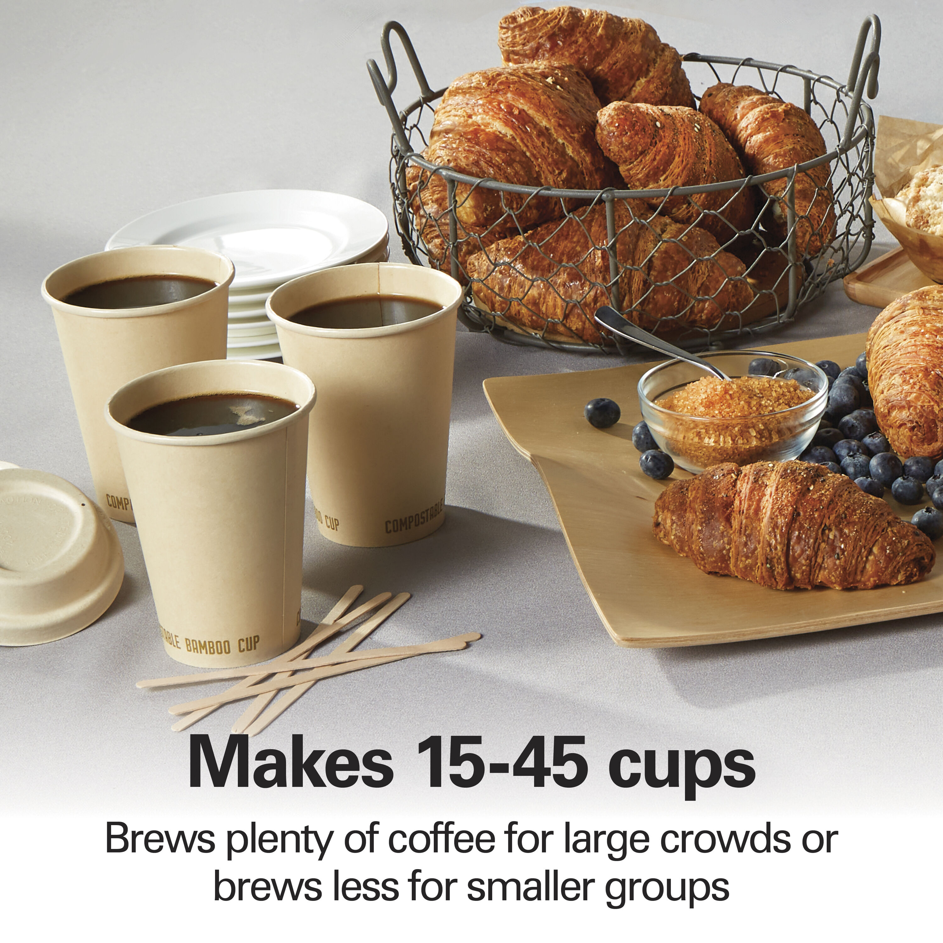 Urna de café residencial de 45 tazas de acero inoxidable de Hamilton Beach 40515G