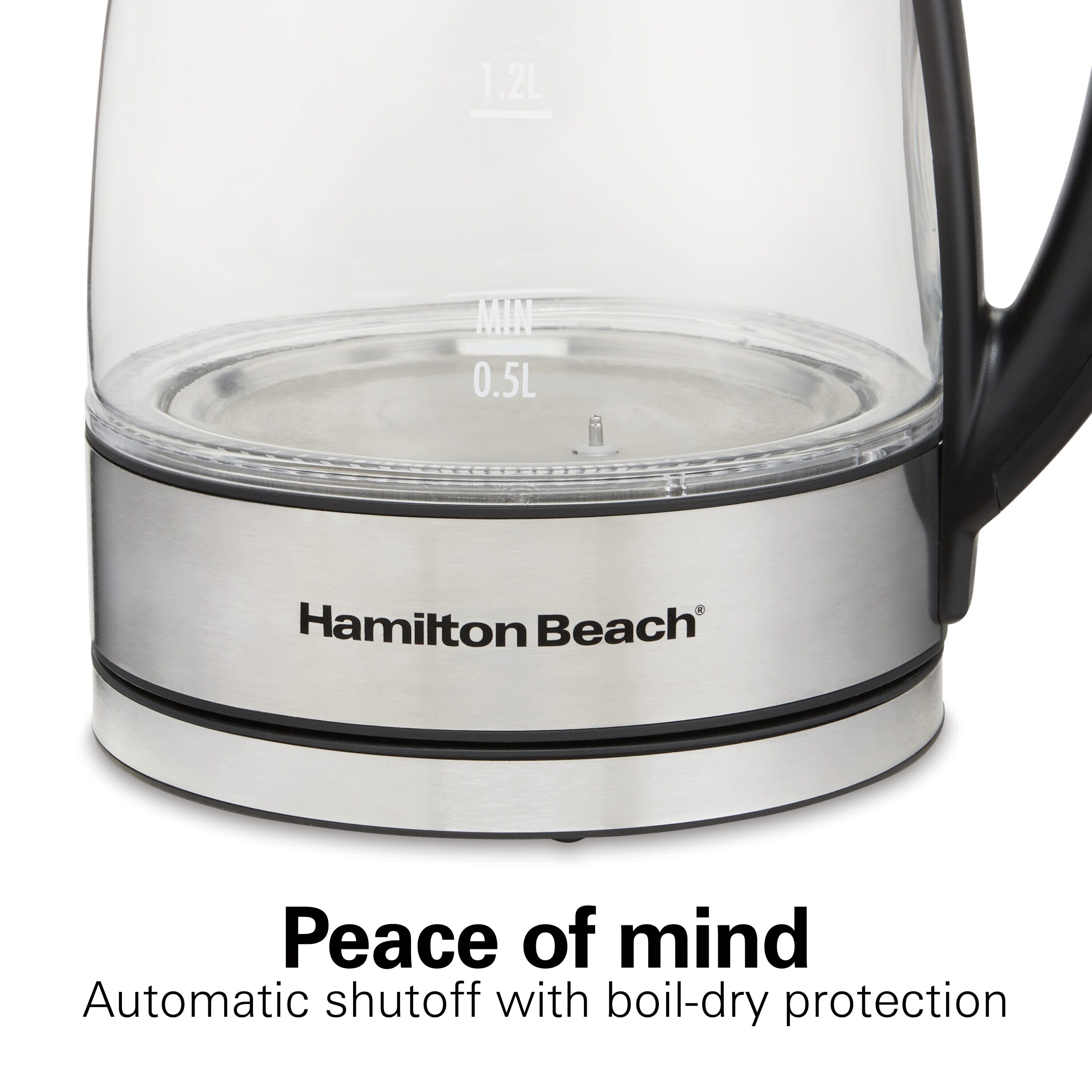 Hervidor eléctrico de acero inoxidable de 7 tazas con apagado automático 40941RG Hamilton Beach