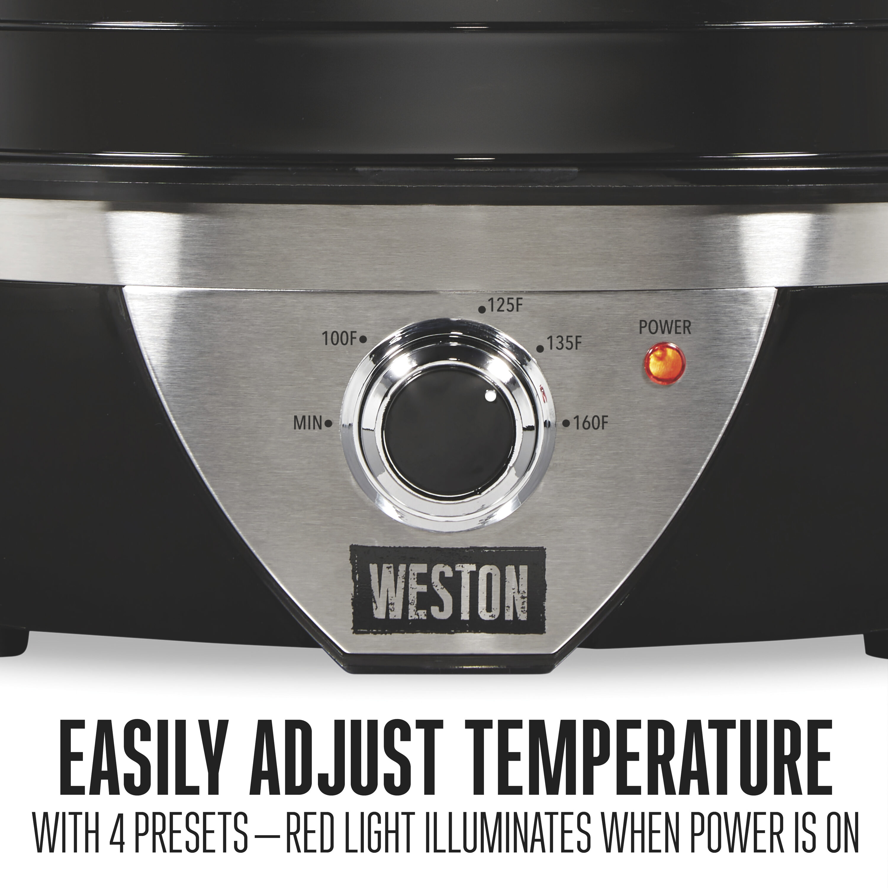 Desecador de alimentos negro de 4 bandejas Weston (500 watts) 75-0640-W