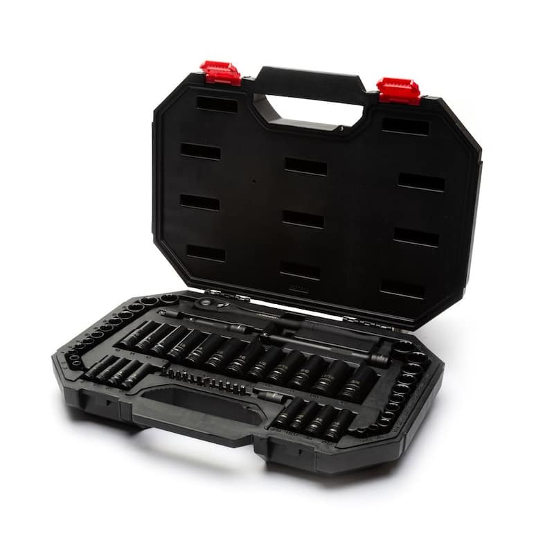 Juego de herramientas para mecánicos Husky de 3/8 pulg. de unidad universal de 100 posiciones SAE y métricas (60 piezas) - H10060MTSRM