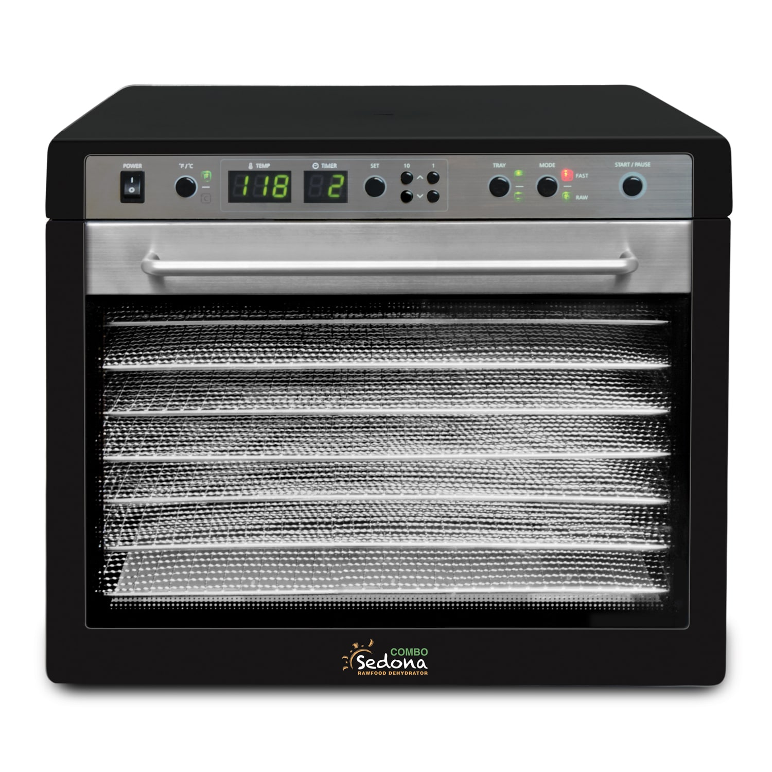 Desecador de alimentos Tribest de 9 bandejas en negro (600 watts)