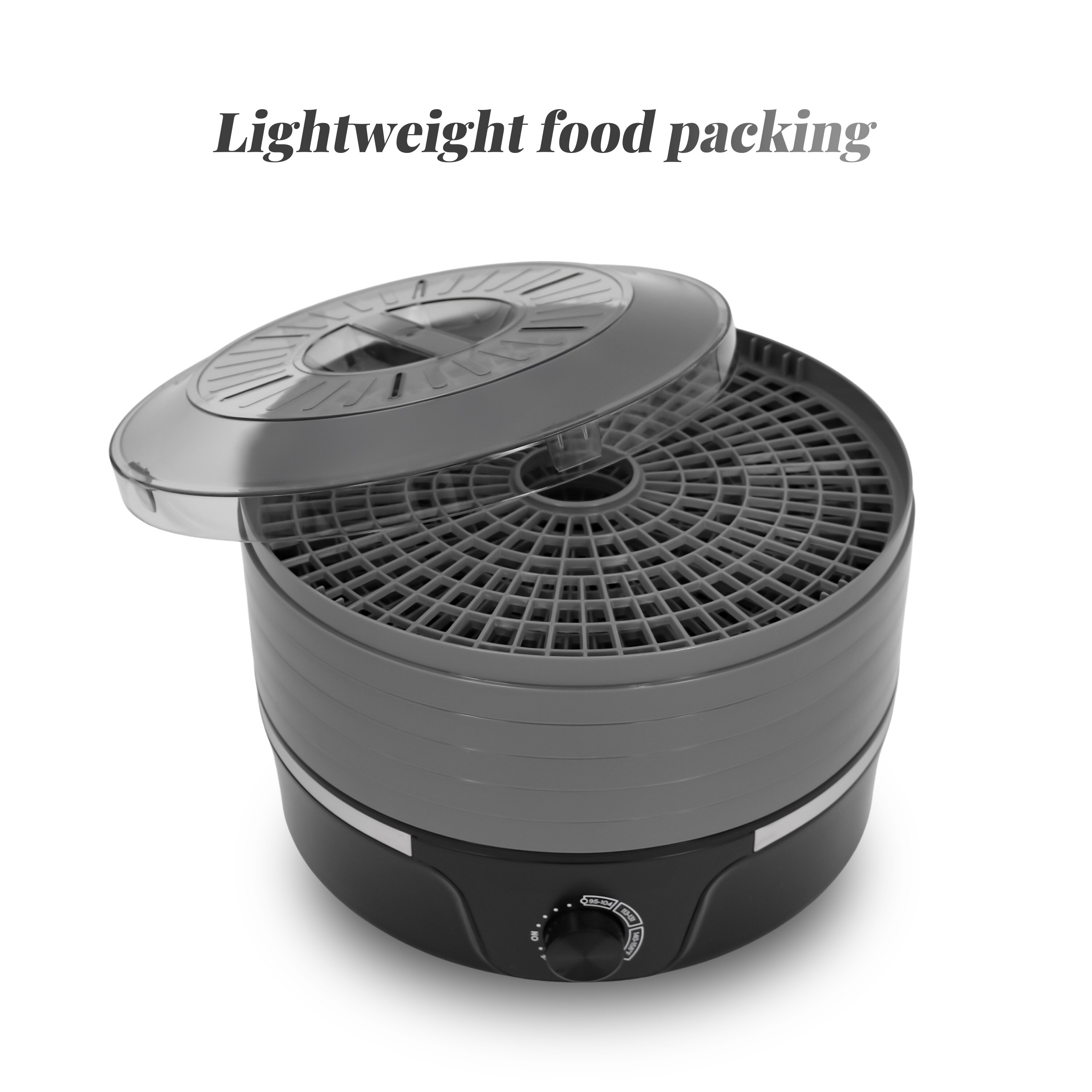 Desidratador de alimentos de 5 bandejas en negro con piezas aptas para lavavajillas (350 watts) Elite EFD319DKG