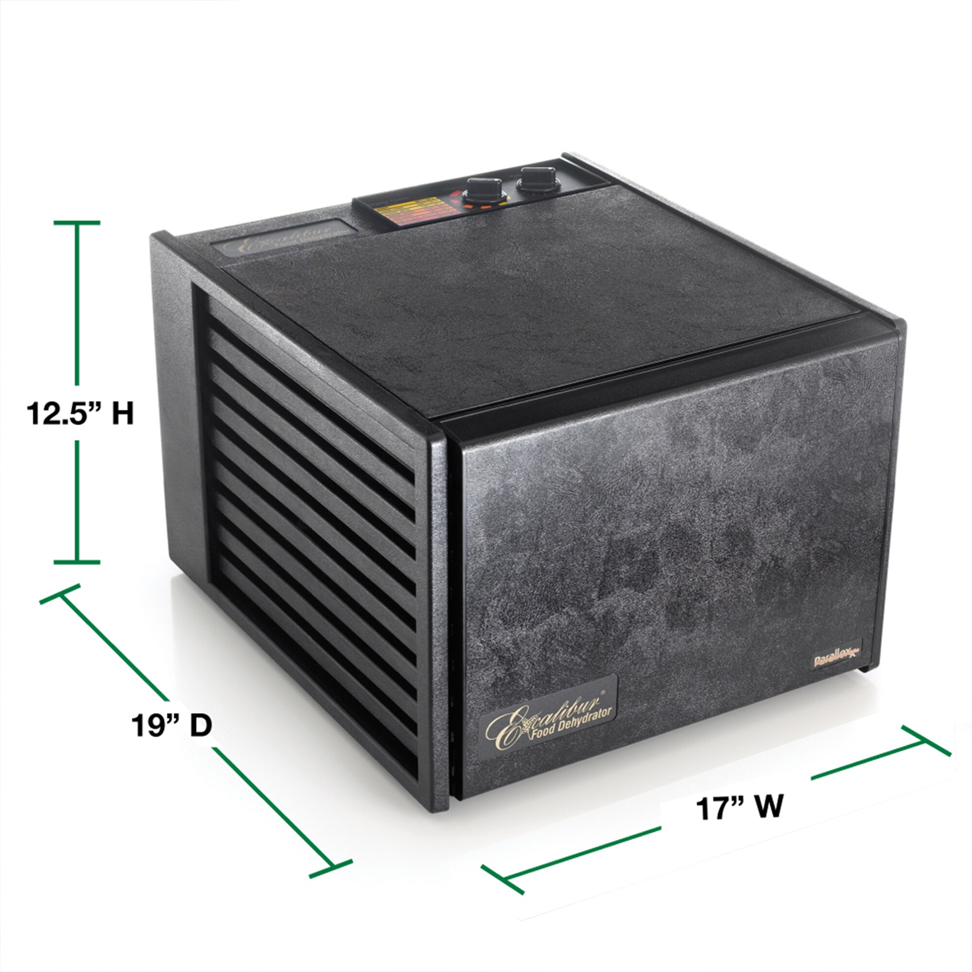 Excalibur 9 Bandejas Negra con Partes Aptas para Lavavajillas ( 600 Watts) 3926TB