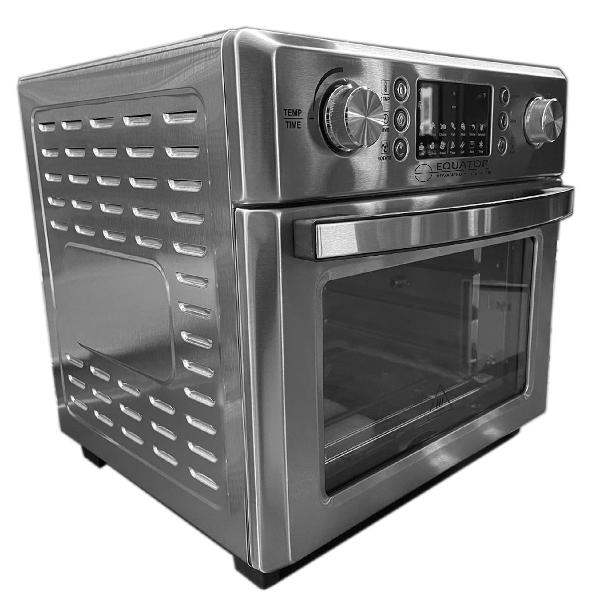 Freidora de Aire 5-en-1 con Convección, Pizza, Parrilla y Deshidratador de 26.92 Cuartos de Acero Inoxidable con Perillas - Canastas de Freidora de Aire AF 500