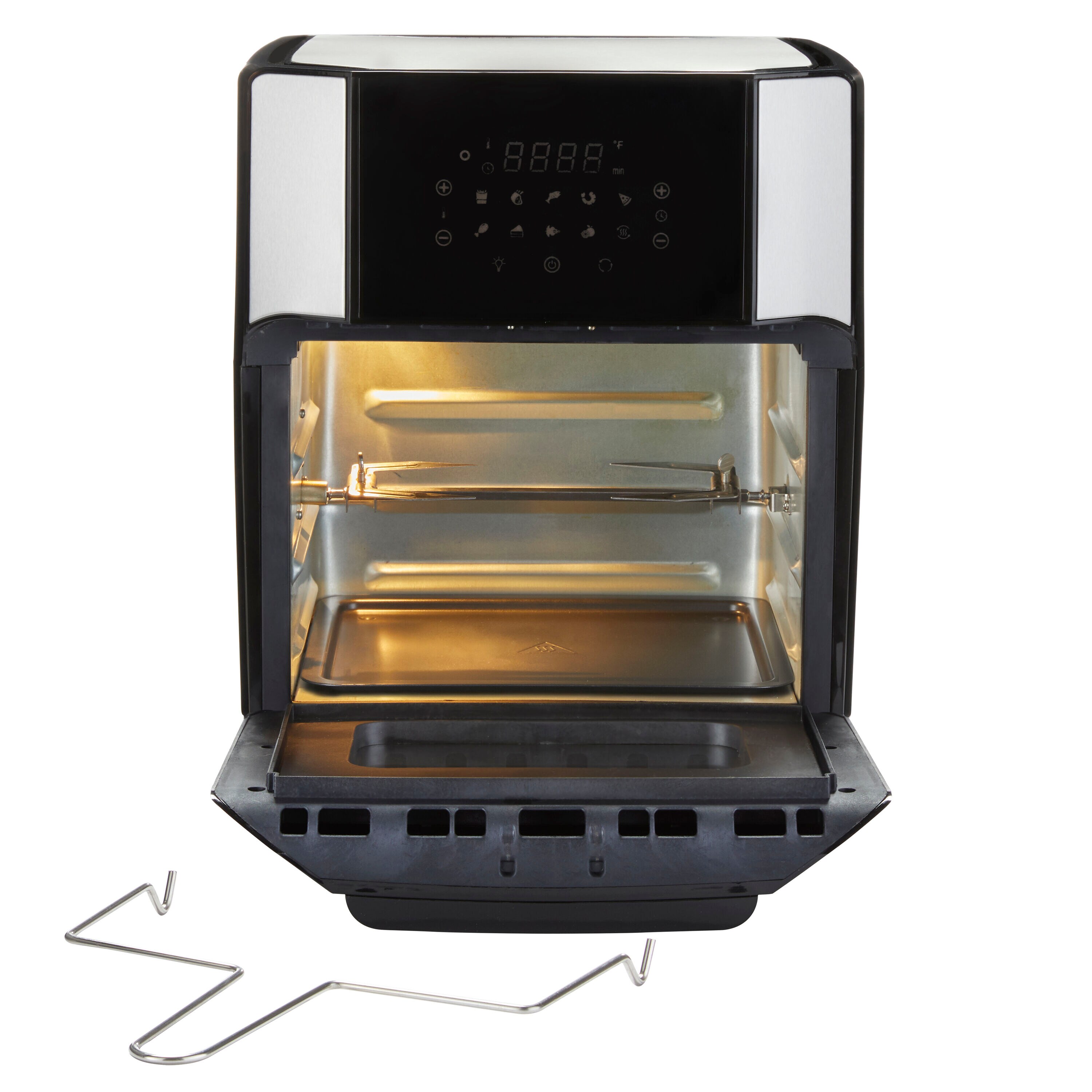Freidora de aire de acero inoxidable de 12.6 cuartos con control táctil y 2 canastas West Bend AFWB12BK13