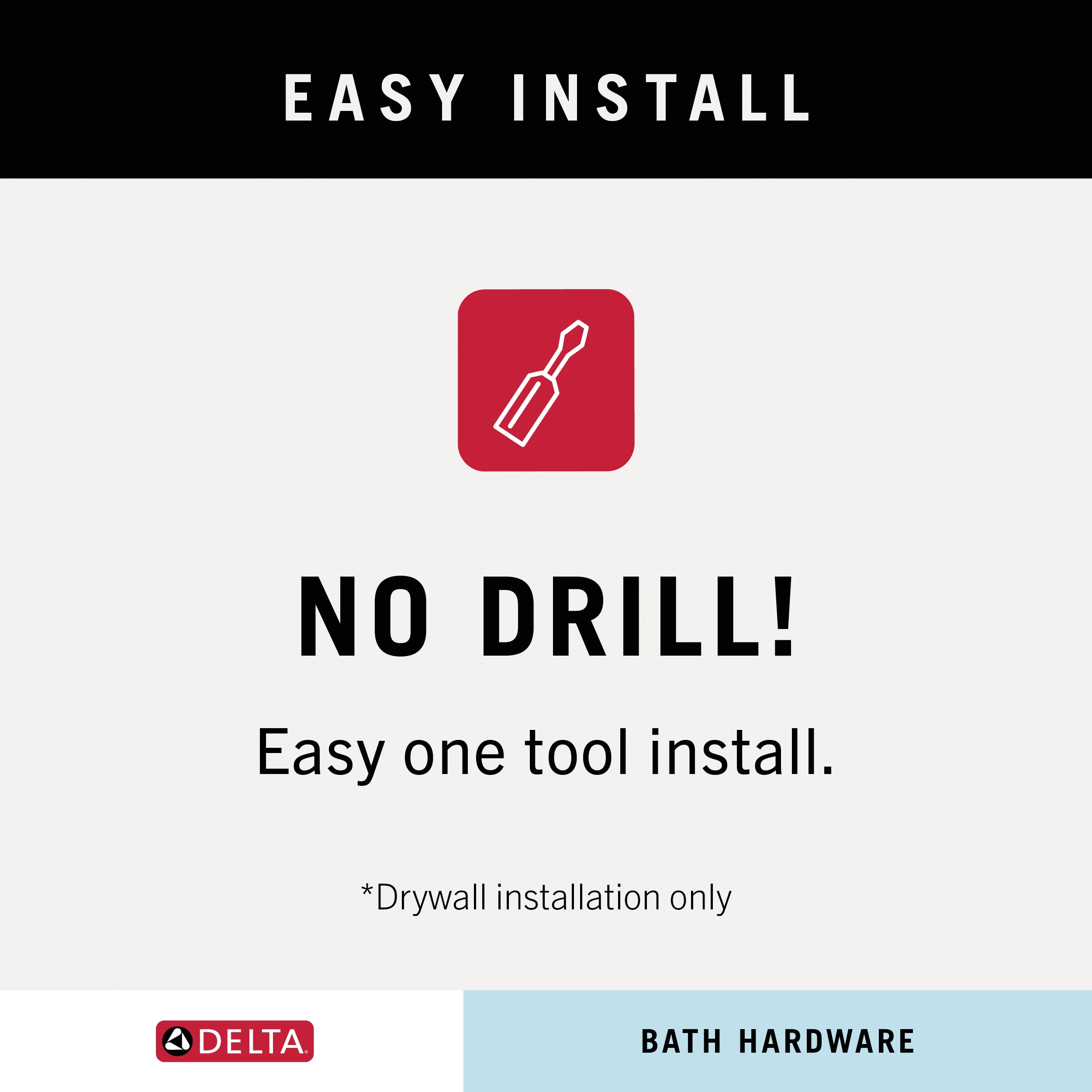 Juego de Accesorios de Baño Decorativos en Negro Mate Nicoli de 4 Piezas de Delta: Barra para Toallas, Porta Papel de Baño, Argolla para Toallas y Gancho para Batas incluidos NIC64-MB