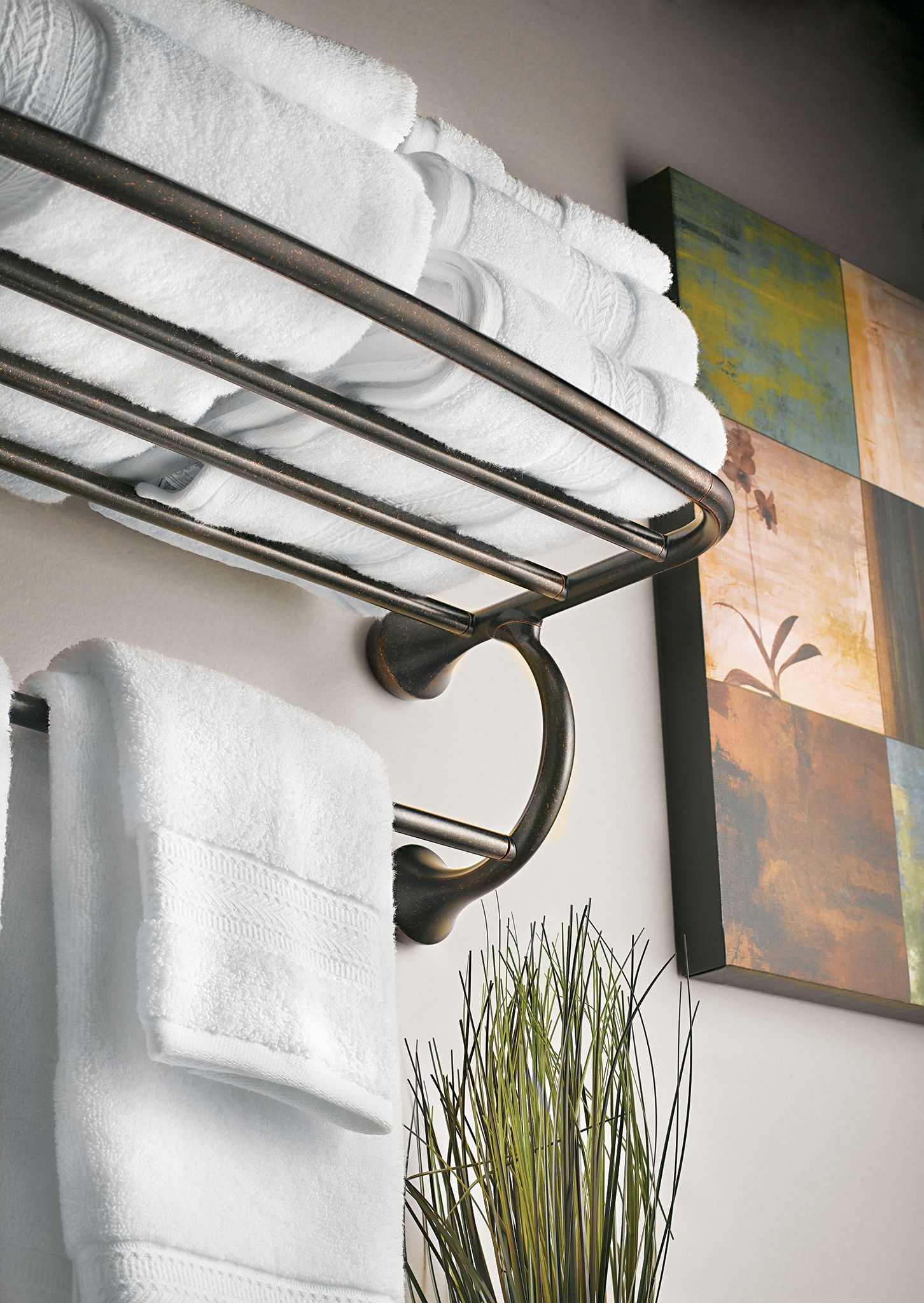 Toallero de Pared en Bronce Frotado en Aceite Moen Eva 10.62 pulgadas x 26.03 pulgadas x 10.62 pulgadas YB2894ORB