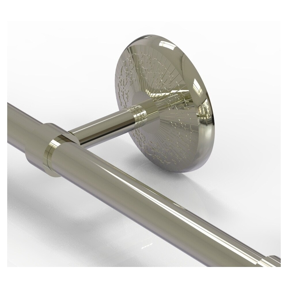 Rack de toallas de pared con montura en níquel pulido Monte Carlo de Allied Brass - 3.6 pulgadas x 21.4 pulgadas x 9 pulgadas