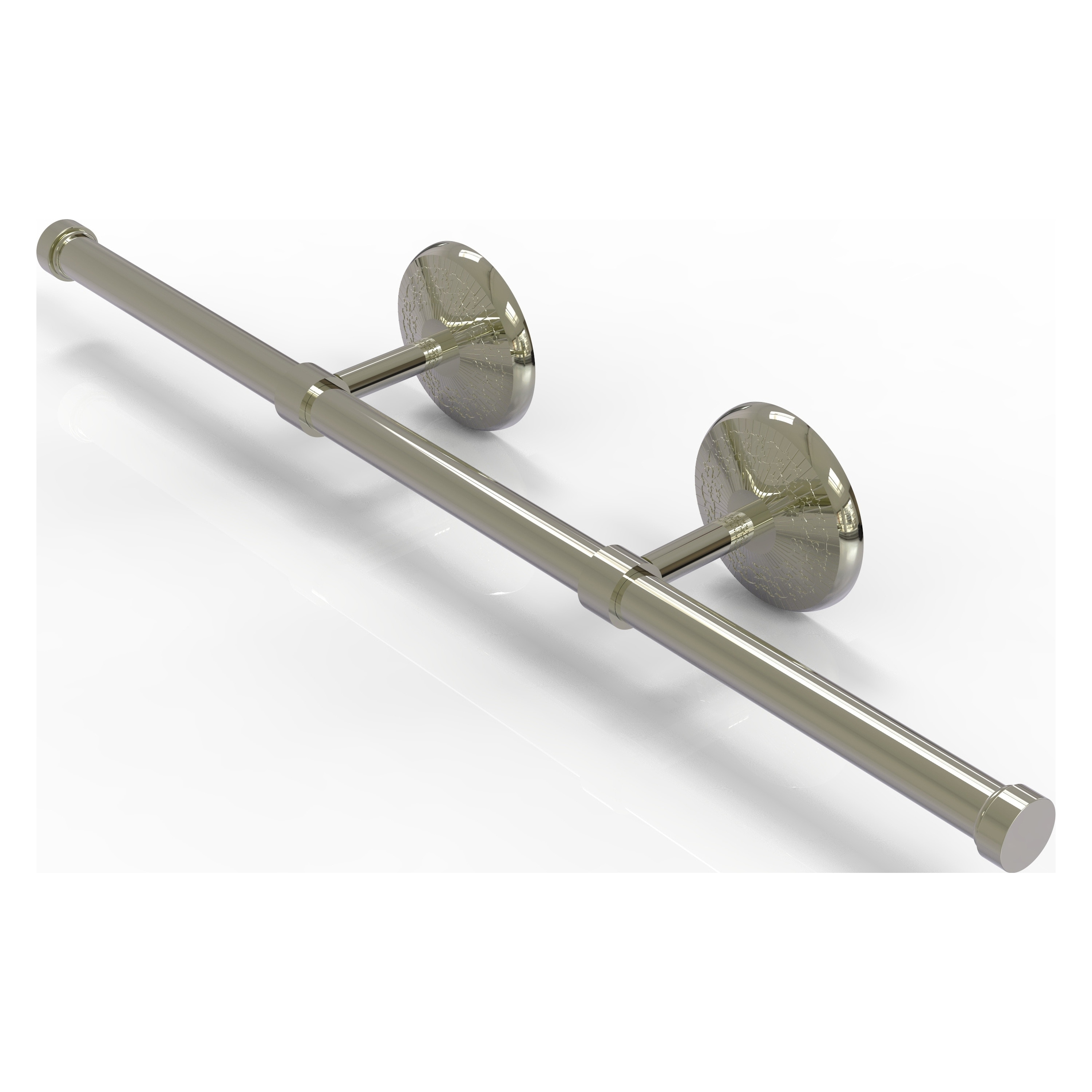 Rack de toallas de pared con montura en níquel pulido Monte Carlo de Allied Brass - 3.6 pulgadas x 21.4 pulgadas x 9 pulgadas