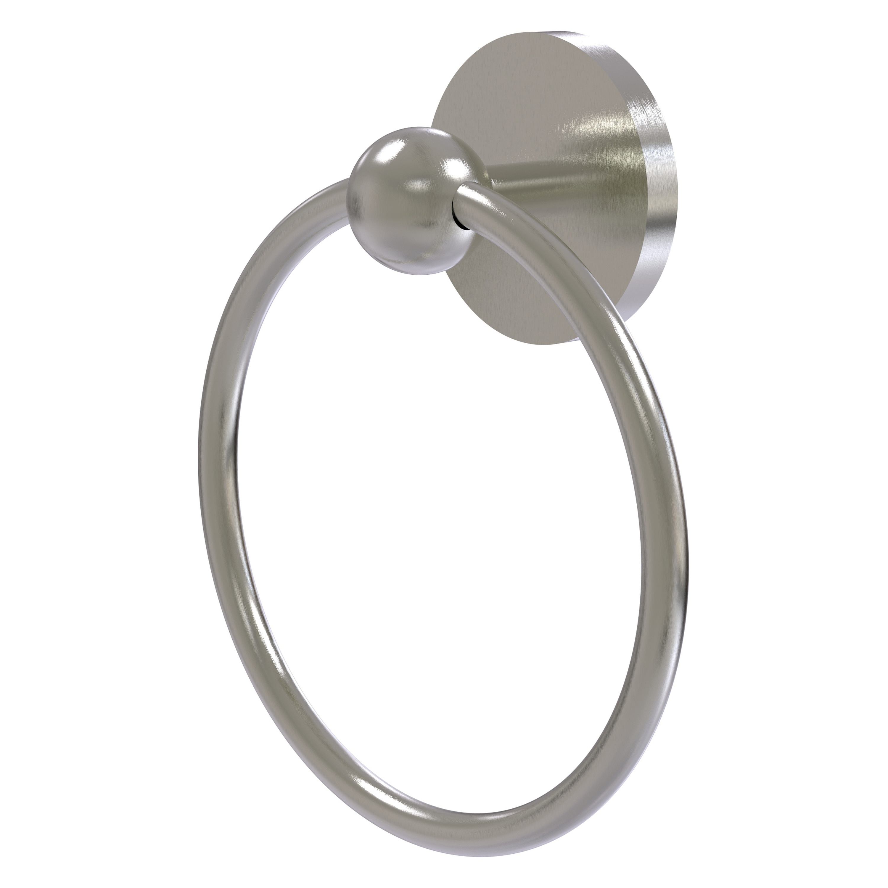 Soporte para toalla de una sola pieza de níquel satinado montado en la pared de la línea Skyline de Allied Brass
