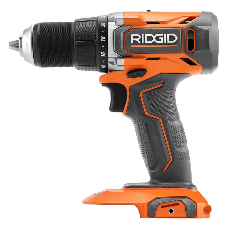Juego de taladro/destornillador inalámbrico RIDGID de 18V con batería de 2.0 Ah y cargador - R860010K.