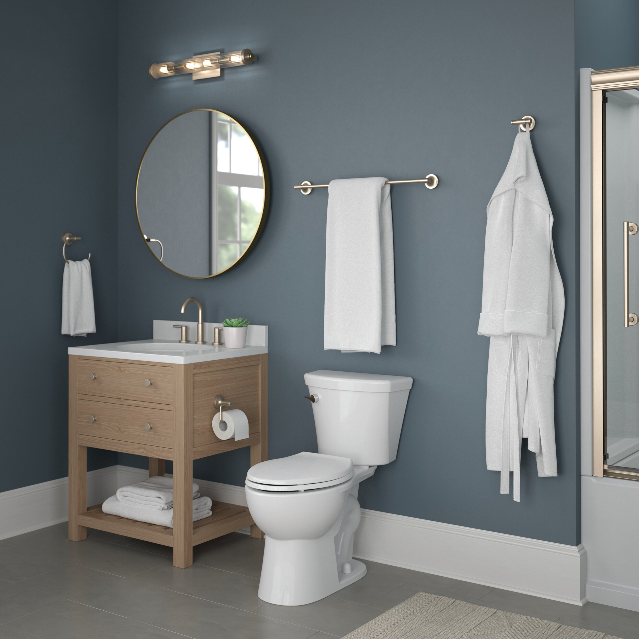Aro para toalla de baño de pared en níquel cepillado - Franklin Brass Voisin VOI46-SN
