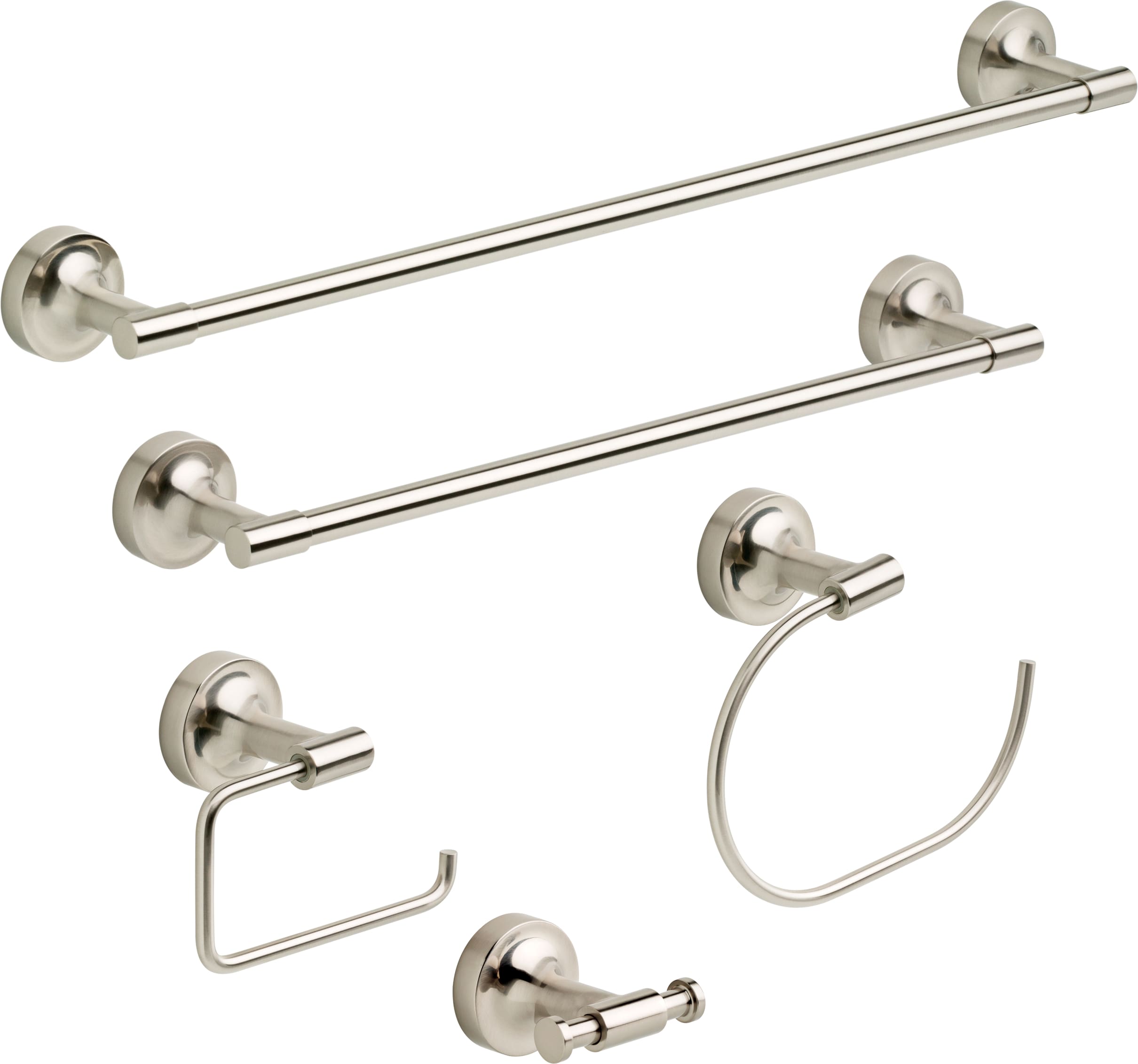 Aro para toalla de baño de pared en níquel cepillado - Franklin Brass Voisin VOI46-SN