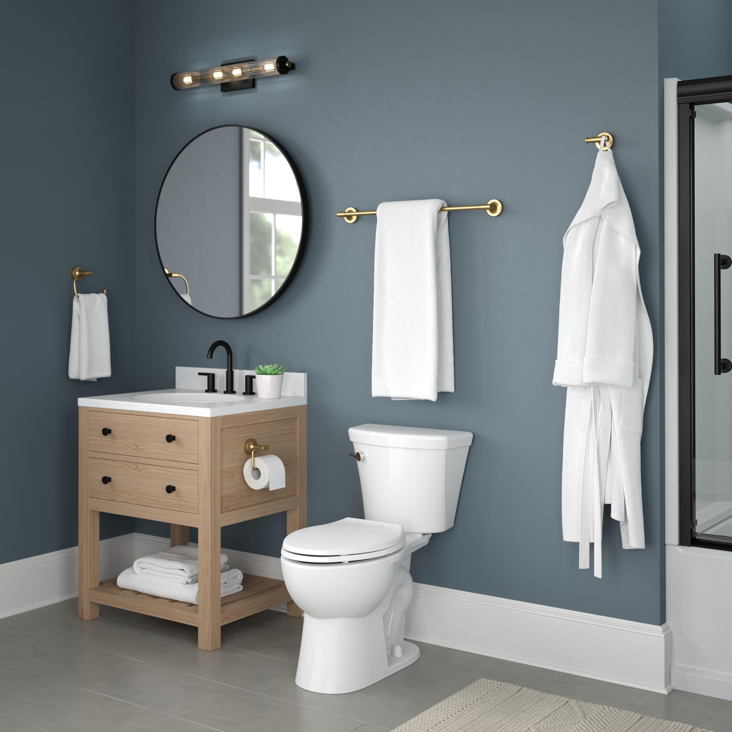 Argolla de toalla individual de montaje en pared en dorado satinado Franklin Brass Voisin VOI46-BB