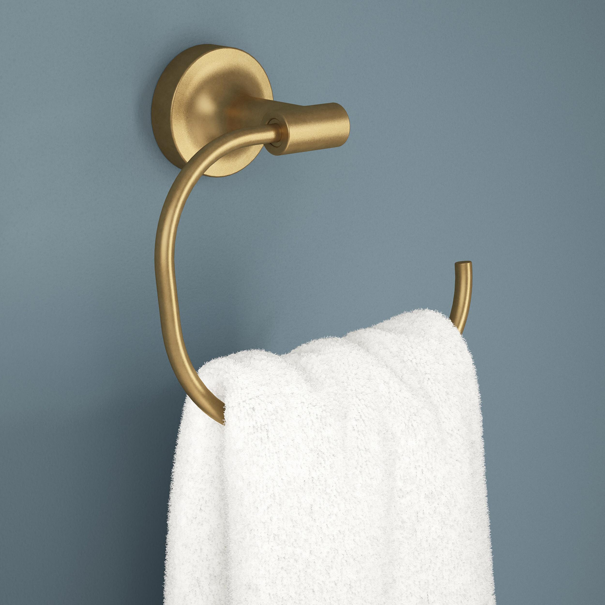 Argolla de toalla individual de montaje en pared en dorado satinado Franklin Brass Voisin VOI46-BB