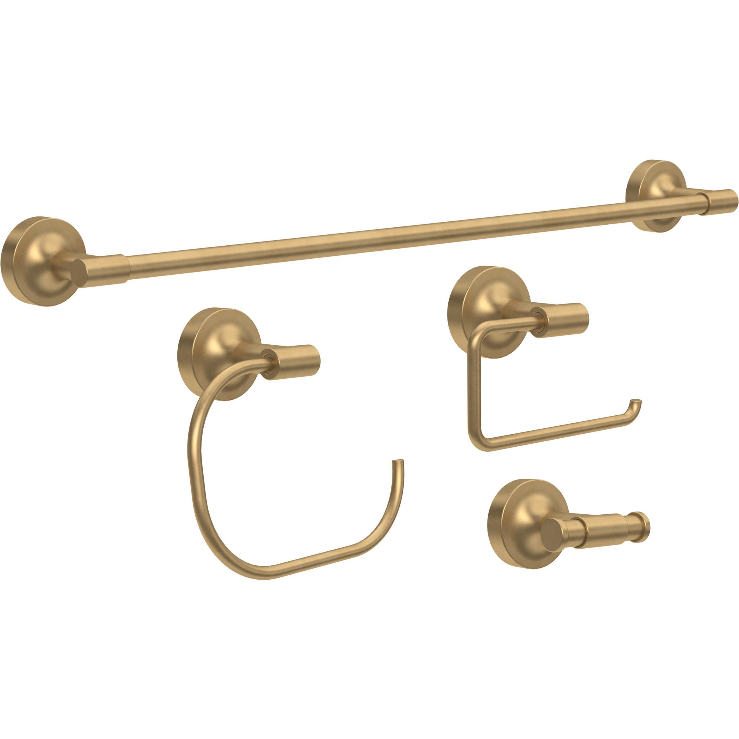 Argolla de toalla individual de montaje en pared en dorado satinado Franklin Brass Voisin VOI46-BB
