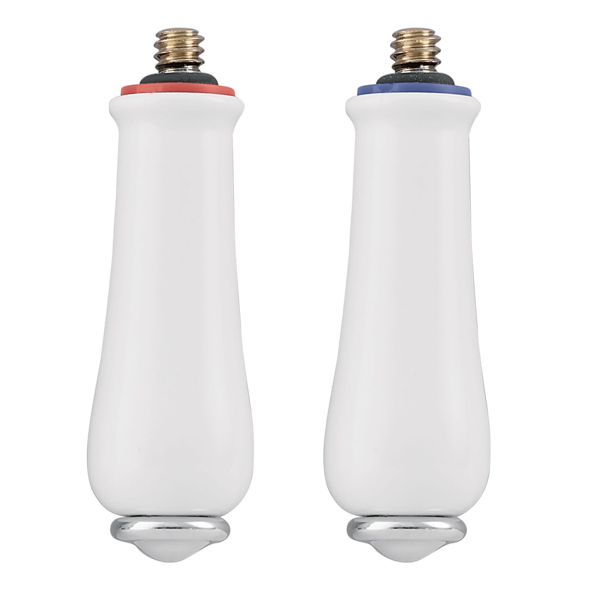 Manija de grifo para lavabo de baño con doble mango en porcelana/cromo Moen, paquete de 2 - 97559