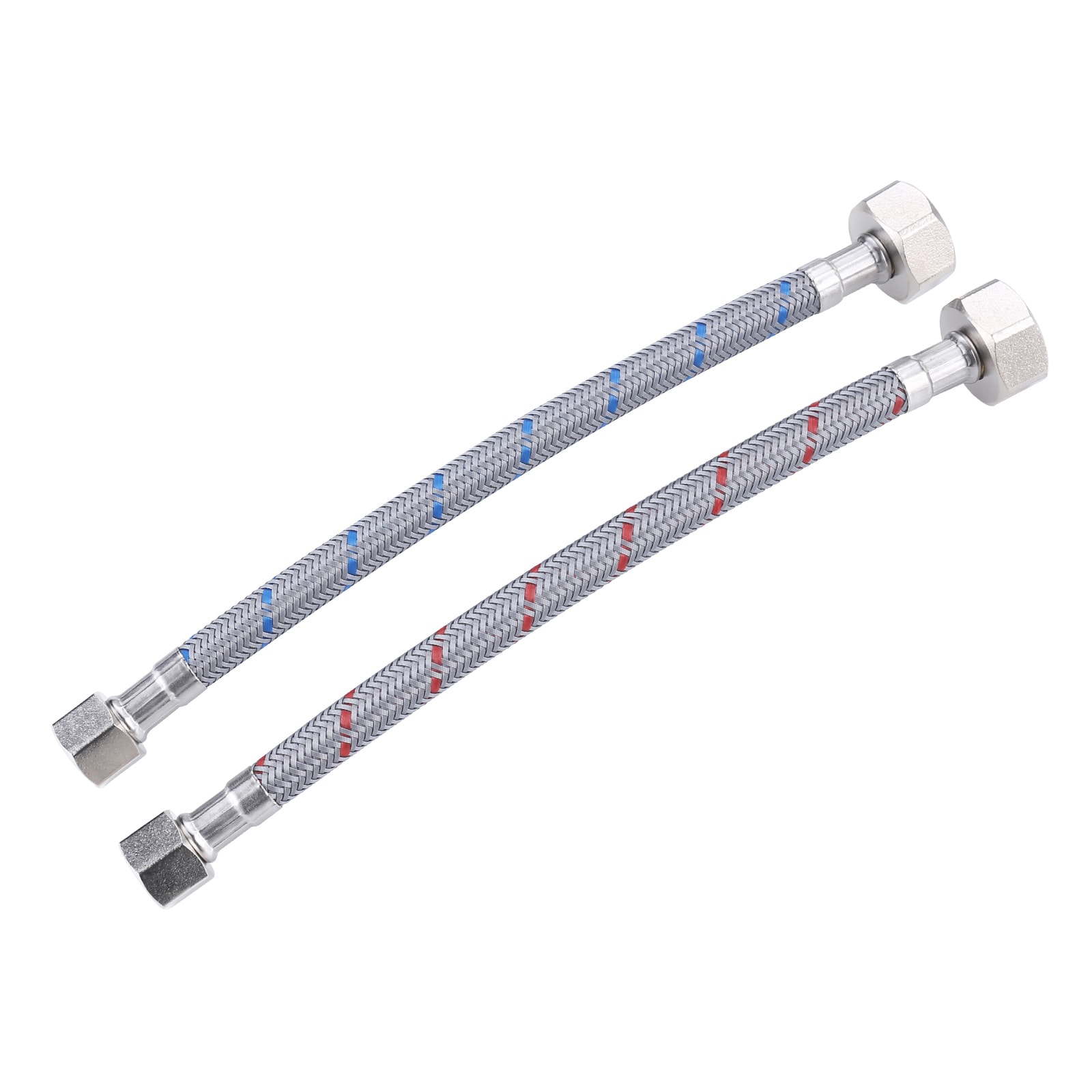 Línea de suministro flexible para grifo de PEX de 3/8 pulgadas de compresión a 1/2 pulgadas de compresión x 8 pulgadas - X1005-8-LW ¡Increíble!