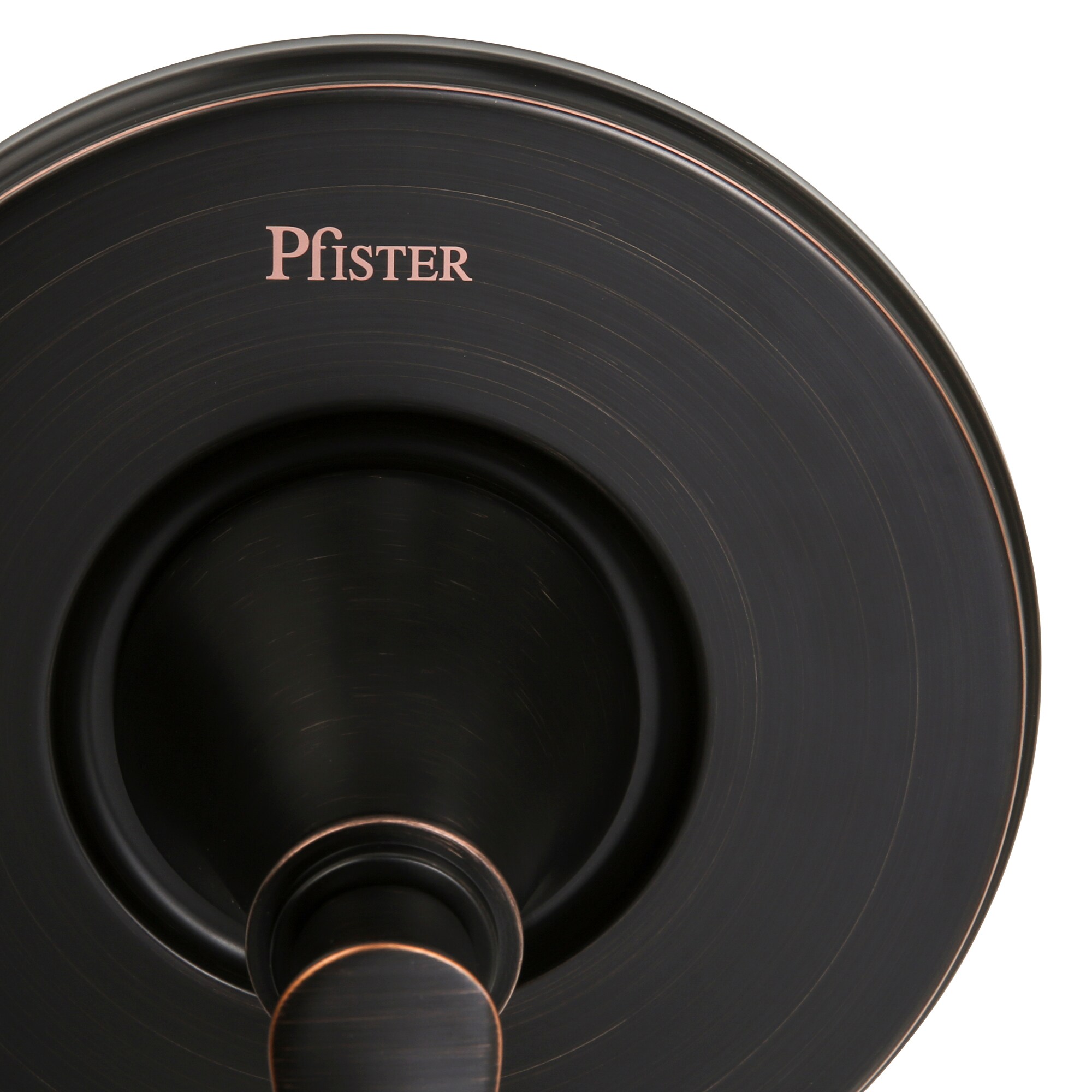 Mezcladora de bañera redonda de 4.906 pulgadas, 1 manija y multi-función en bronce toscano Pfister Auden con válvula para bañera y regadera
