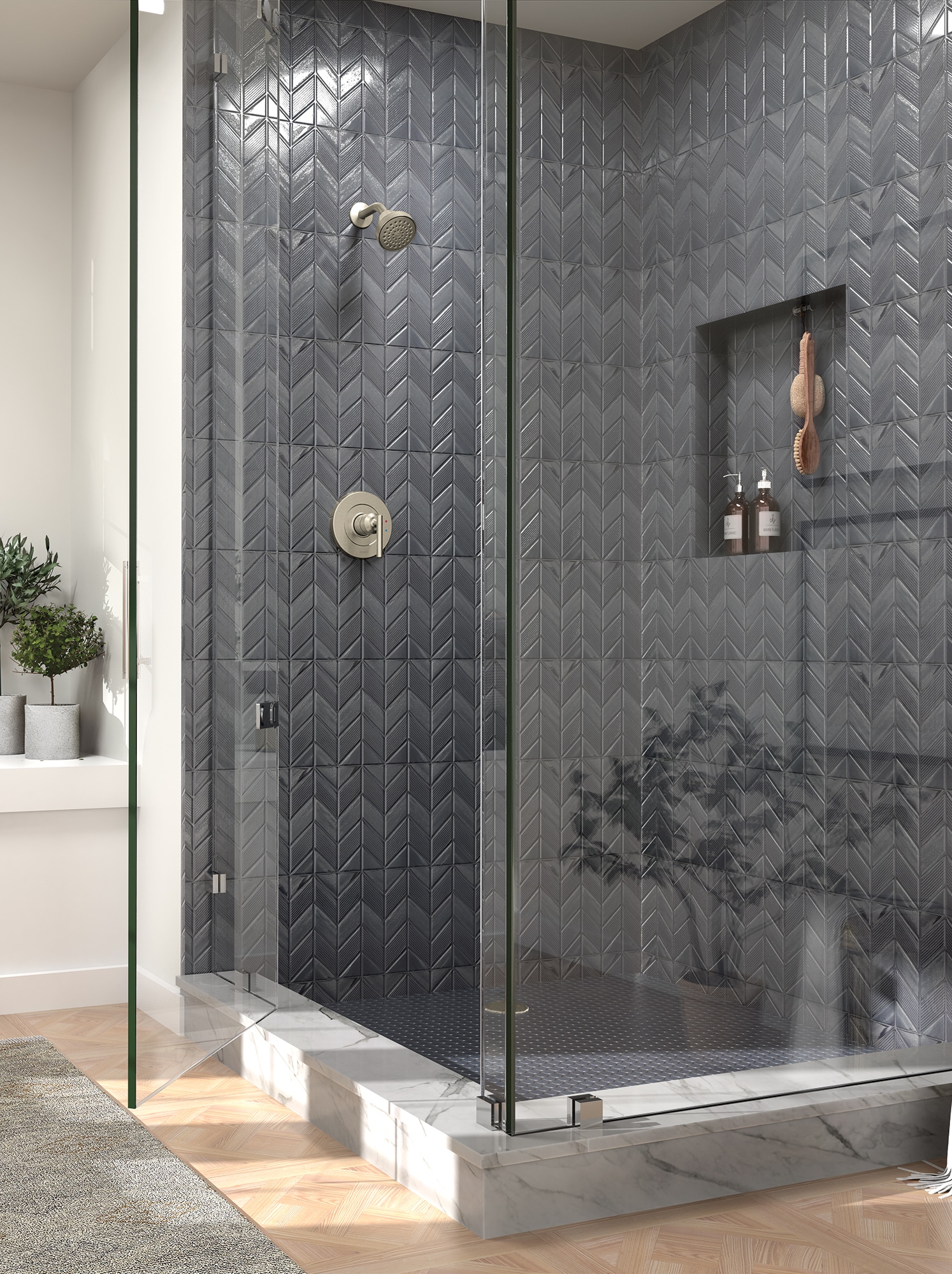 Grifo de Bañera y Ducha de Función Única de Manija Única Cromado Gibson de Moen 3.75 pulgadas (Válvula no Incluida) T2903EP