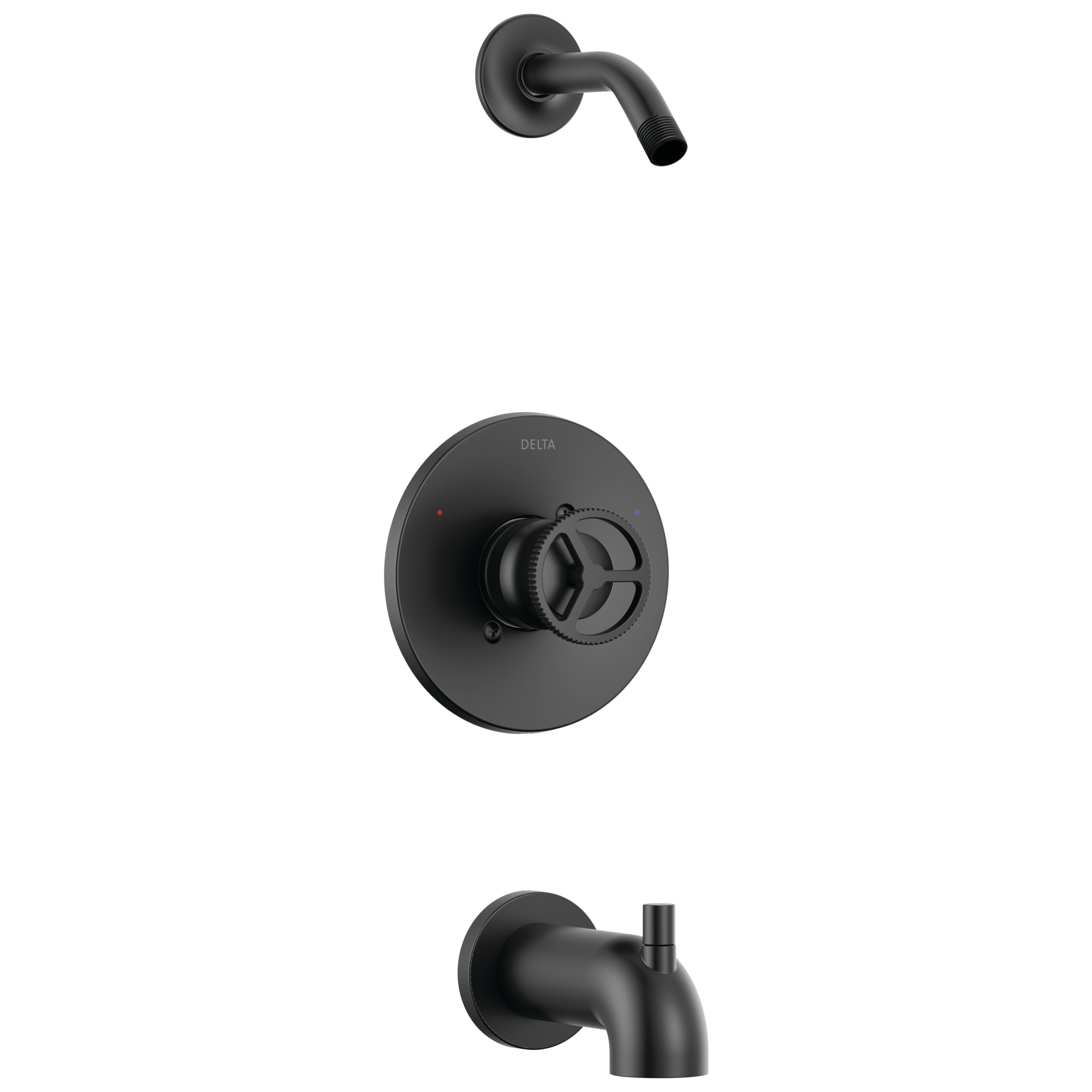 Grifo para bañera redondo de un solo mango en negro mate Delta Trinsic - Se vende por separado T14458-BLLHD
