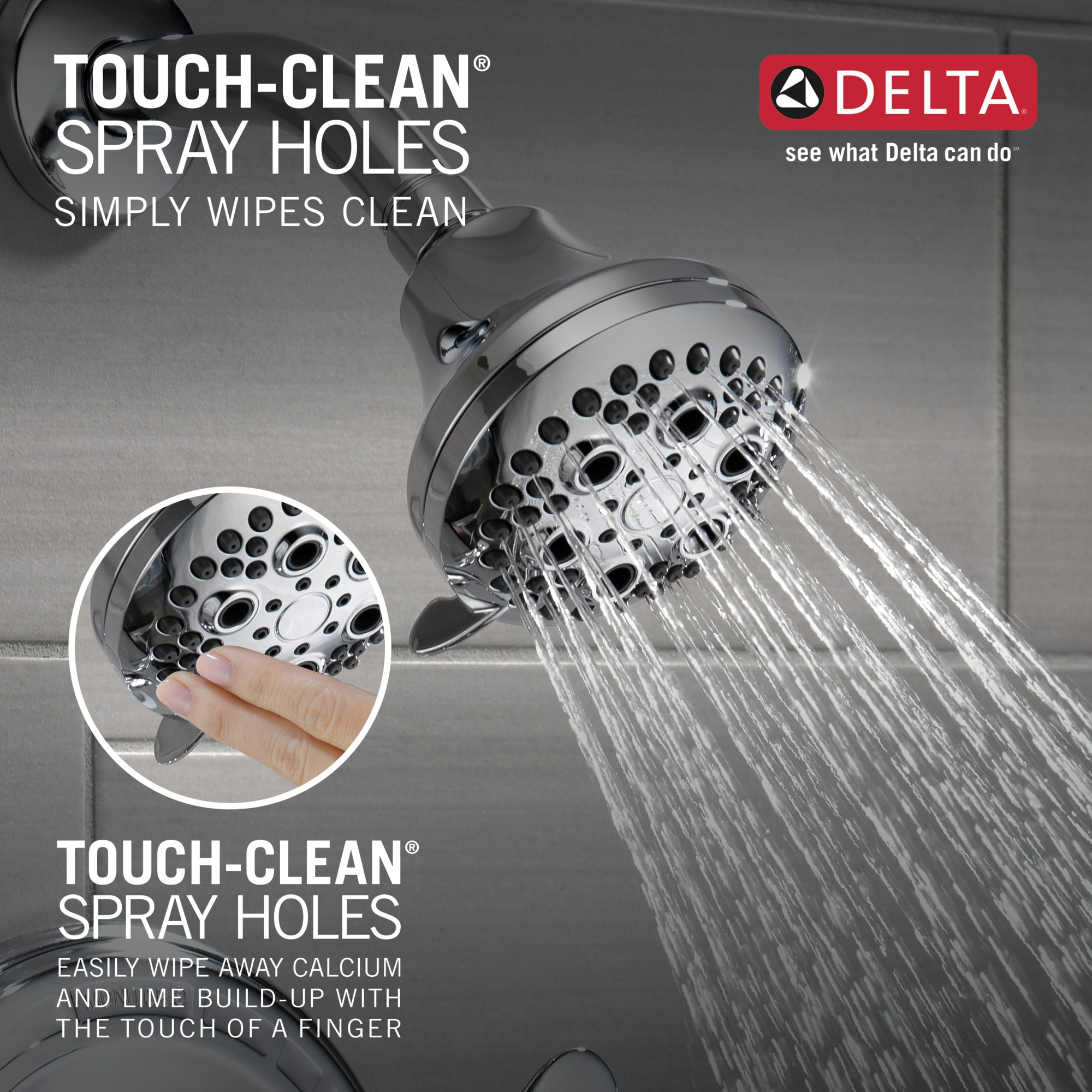 Grifo de Bañera y Ducha Redondo de Cromo Clásico de un Mango y Multi-Función de 4.875 pulgadas - Modelo T13420