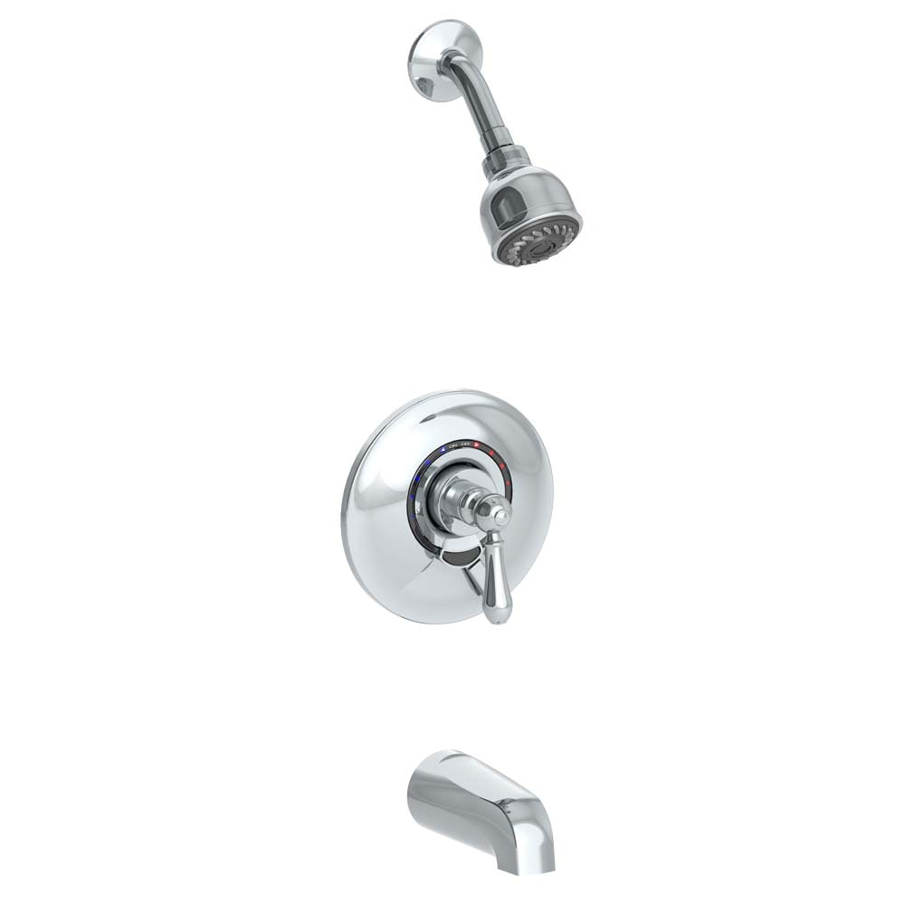 Grifo para bañera y regadera redondo de 1 manija, multi-función en cromo Symmons Allura con válvula S7602RP