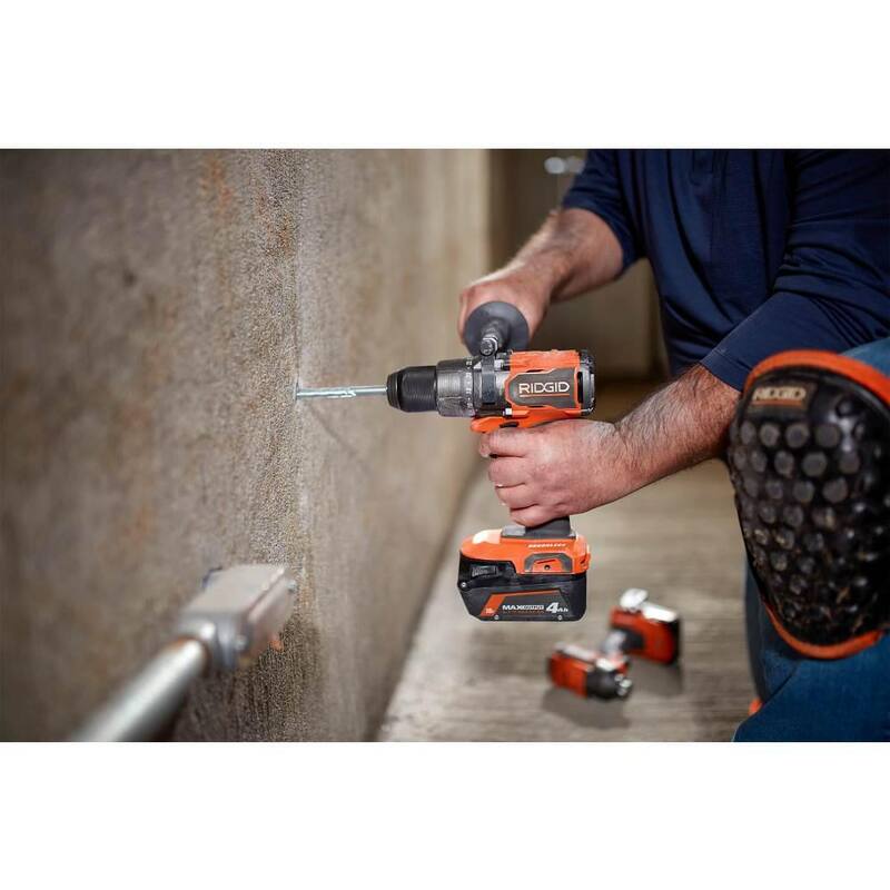 RIDGID Taladro/destornillador inalámbrico sin escobillas de 18V 1/2 pulgadas (Herramienta solamente) - R86115B